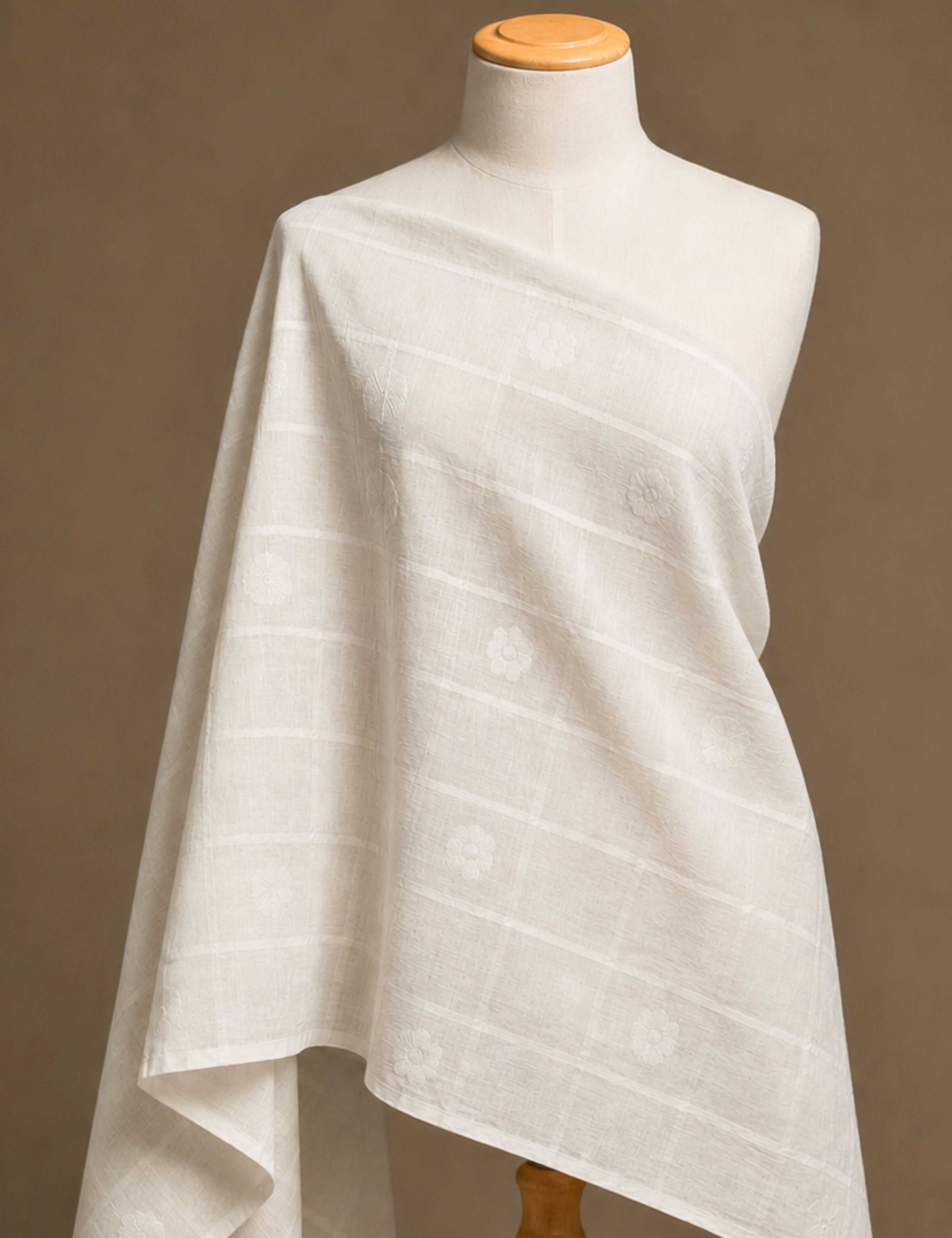 Beige Venkatagiri Fabric