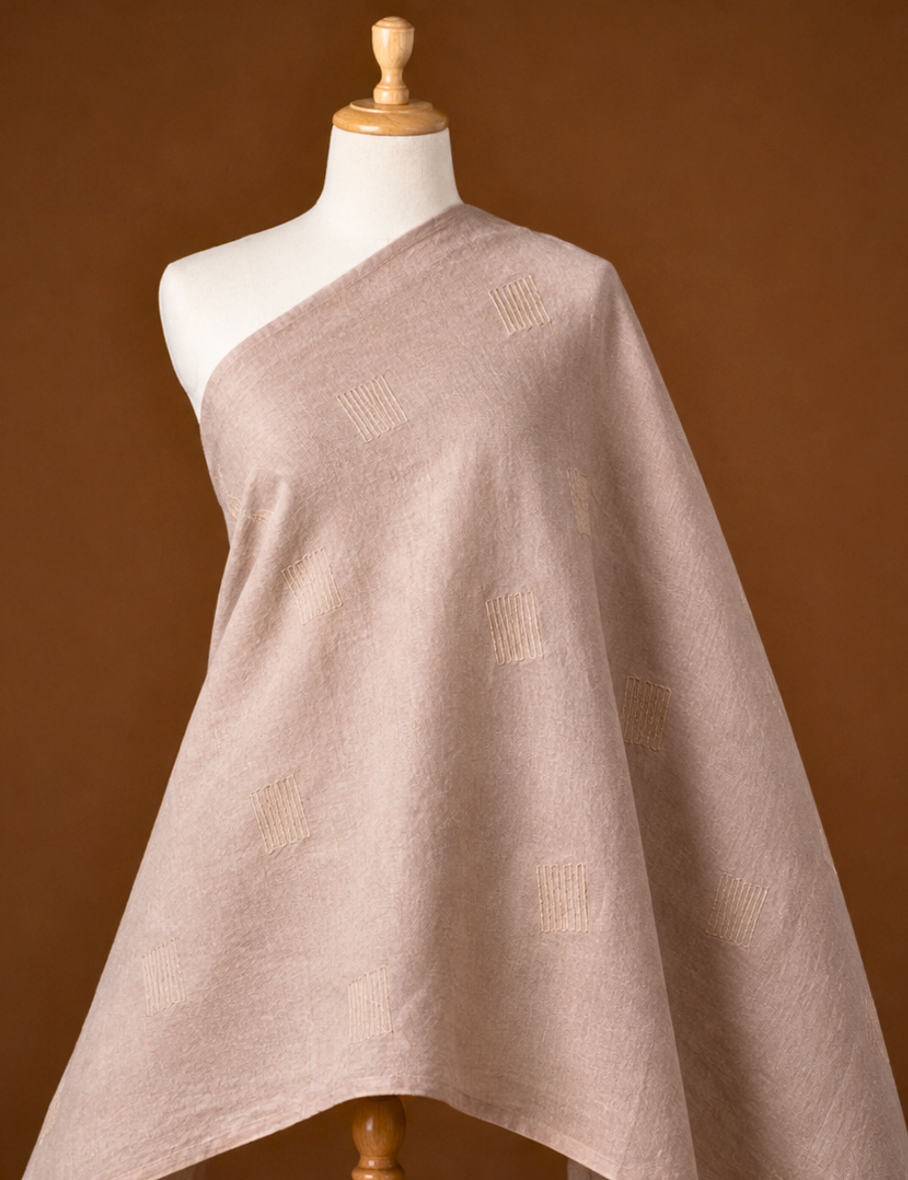 Brown Venkatagiri Fabric