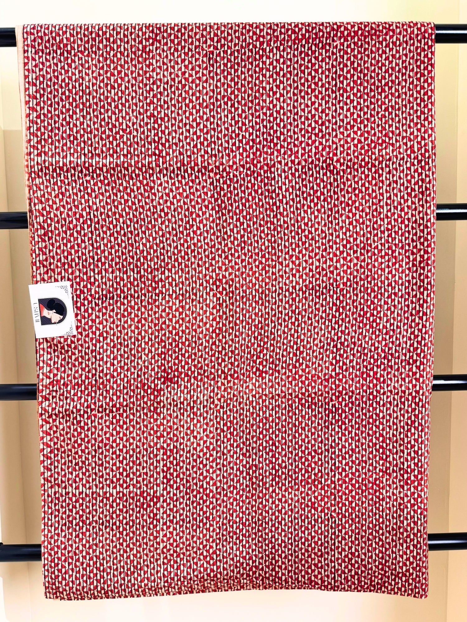 Red Ajrakh Fabric