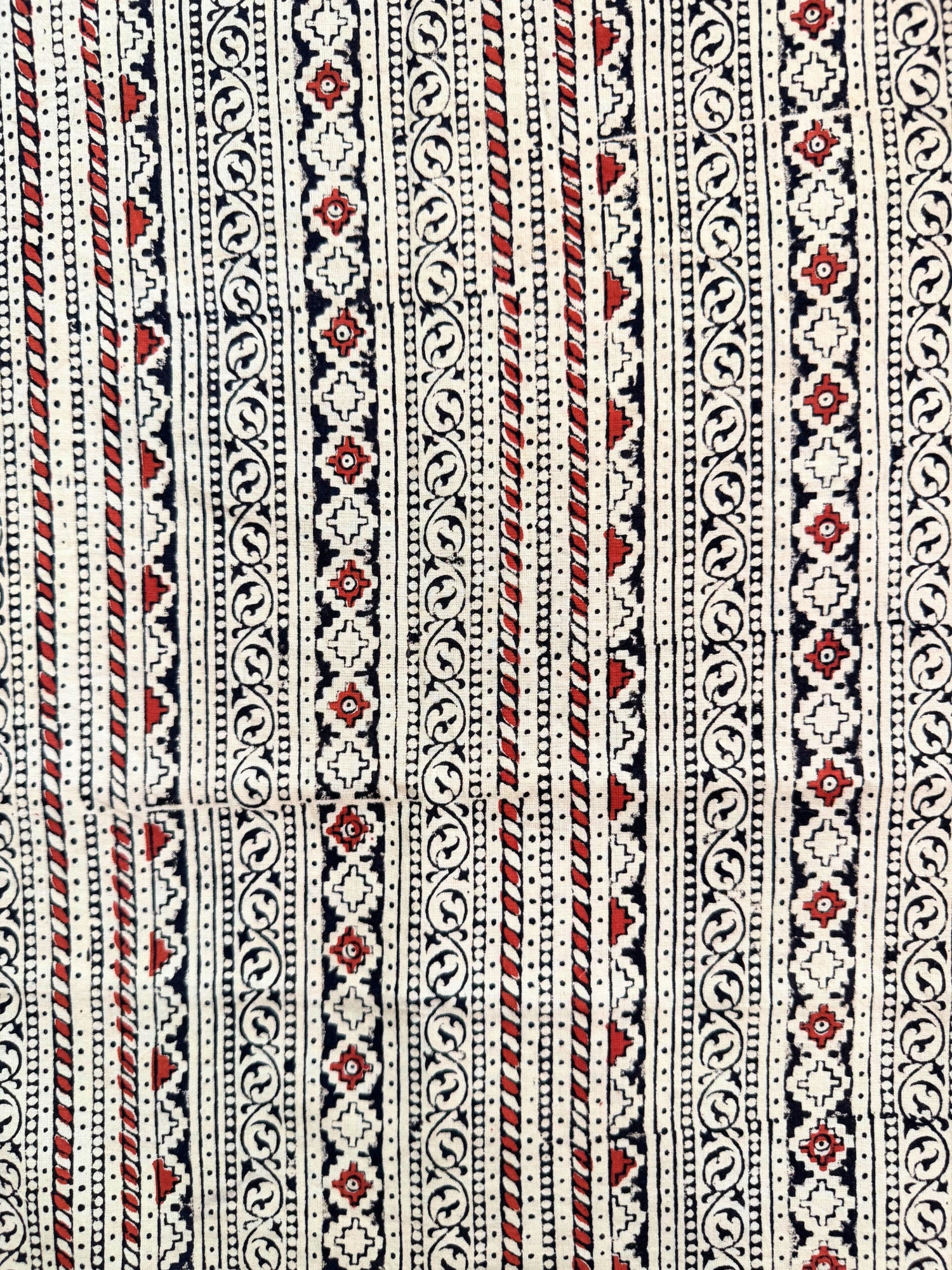 Beige Ajrakh Fabric