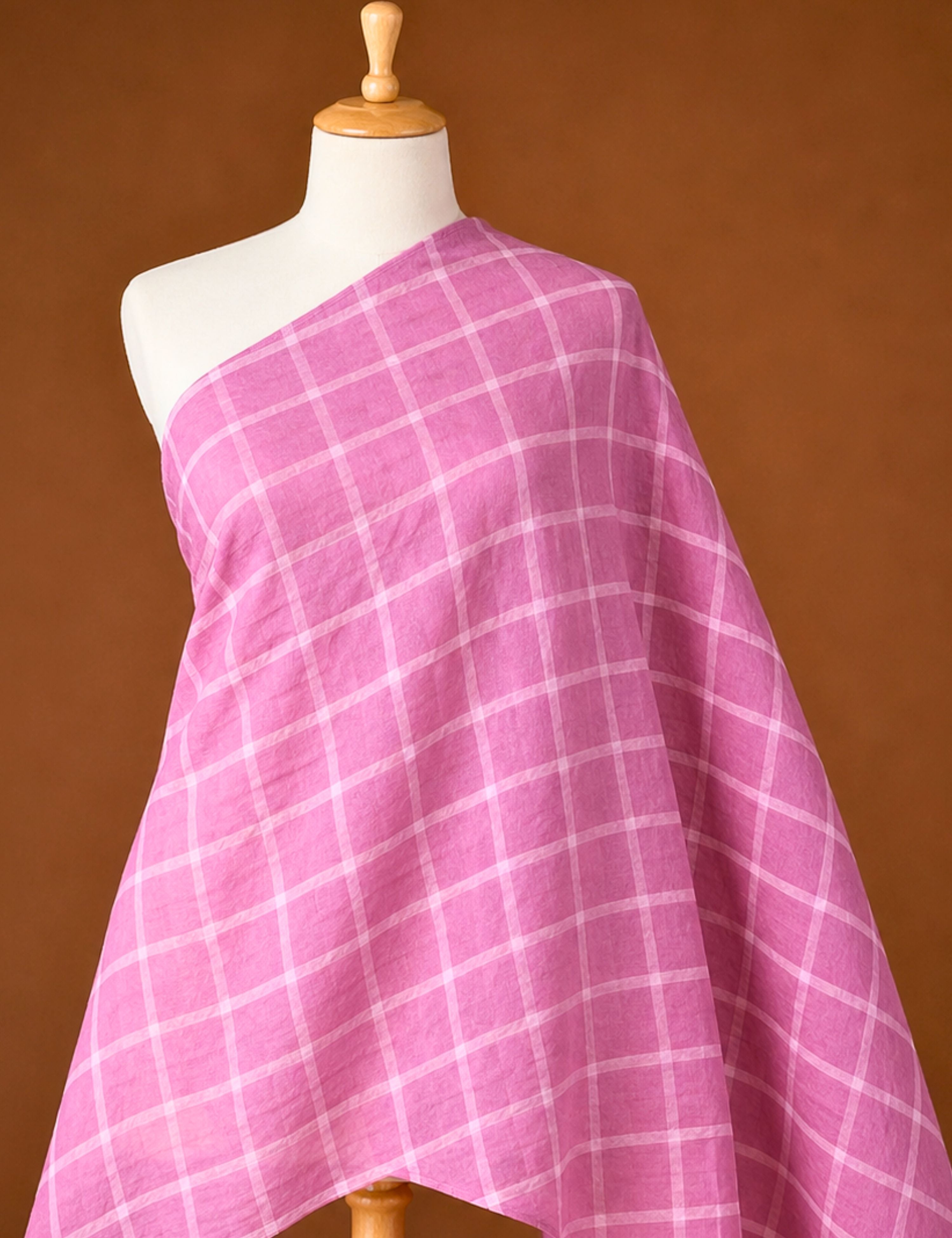 Mauve Venkatagiri Fabric
