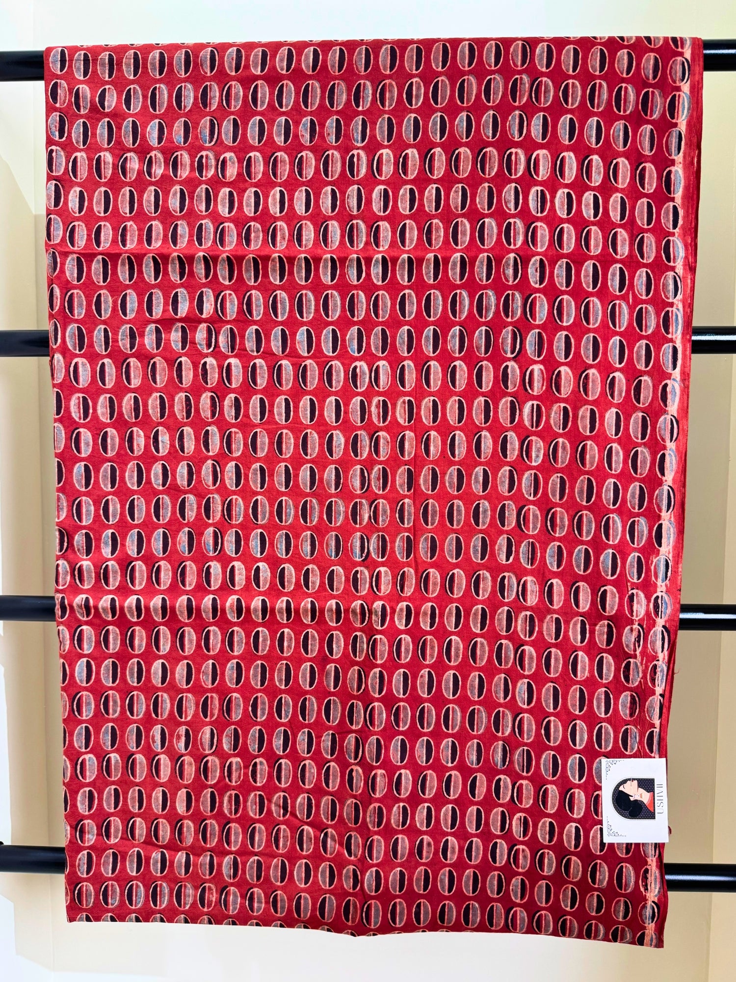 Red Ajrakh Fabric