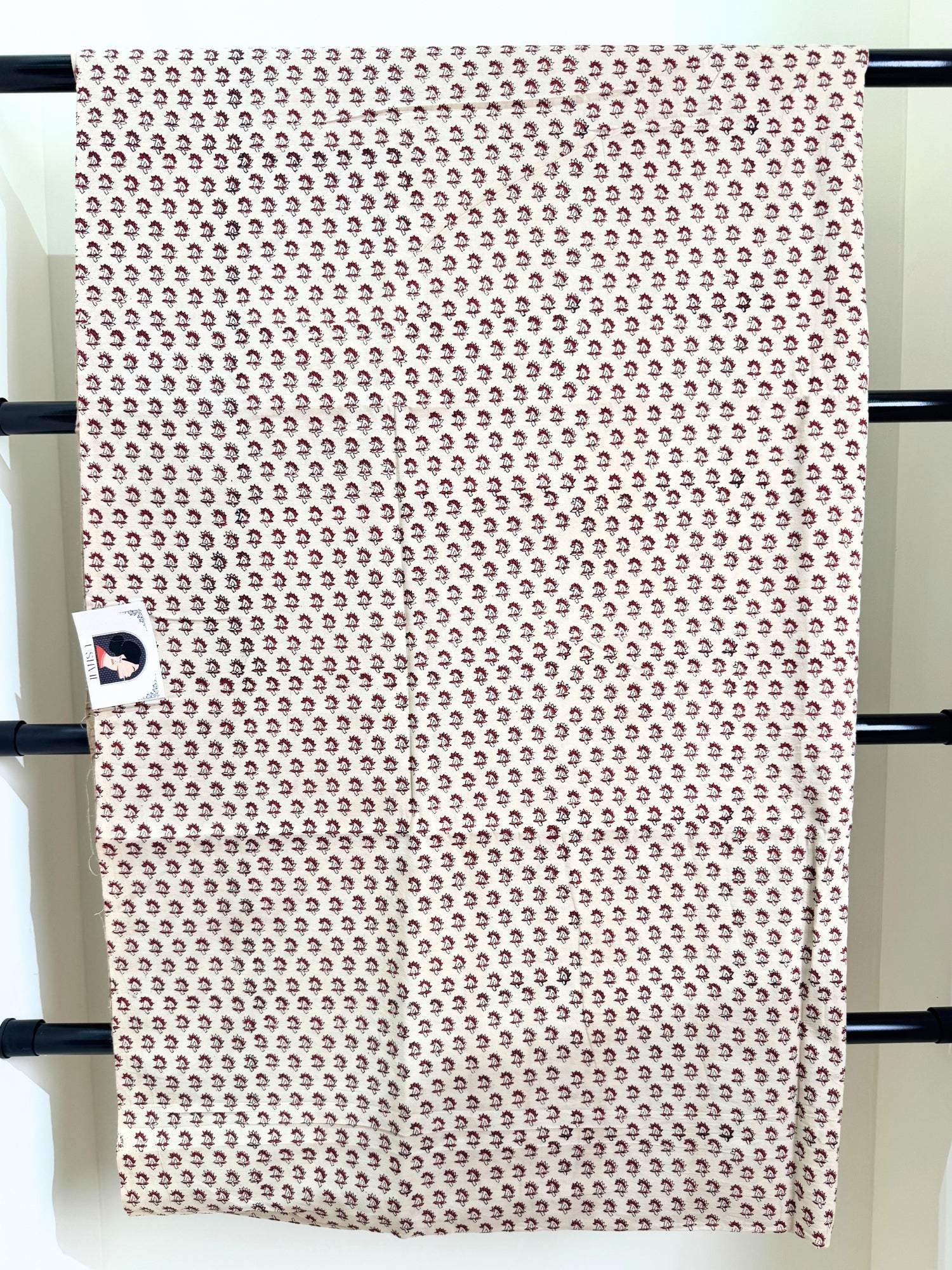 Beige Bagru Fabric