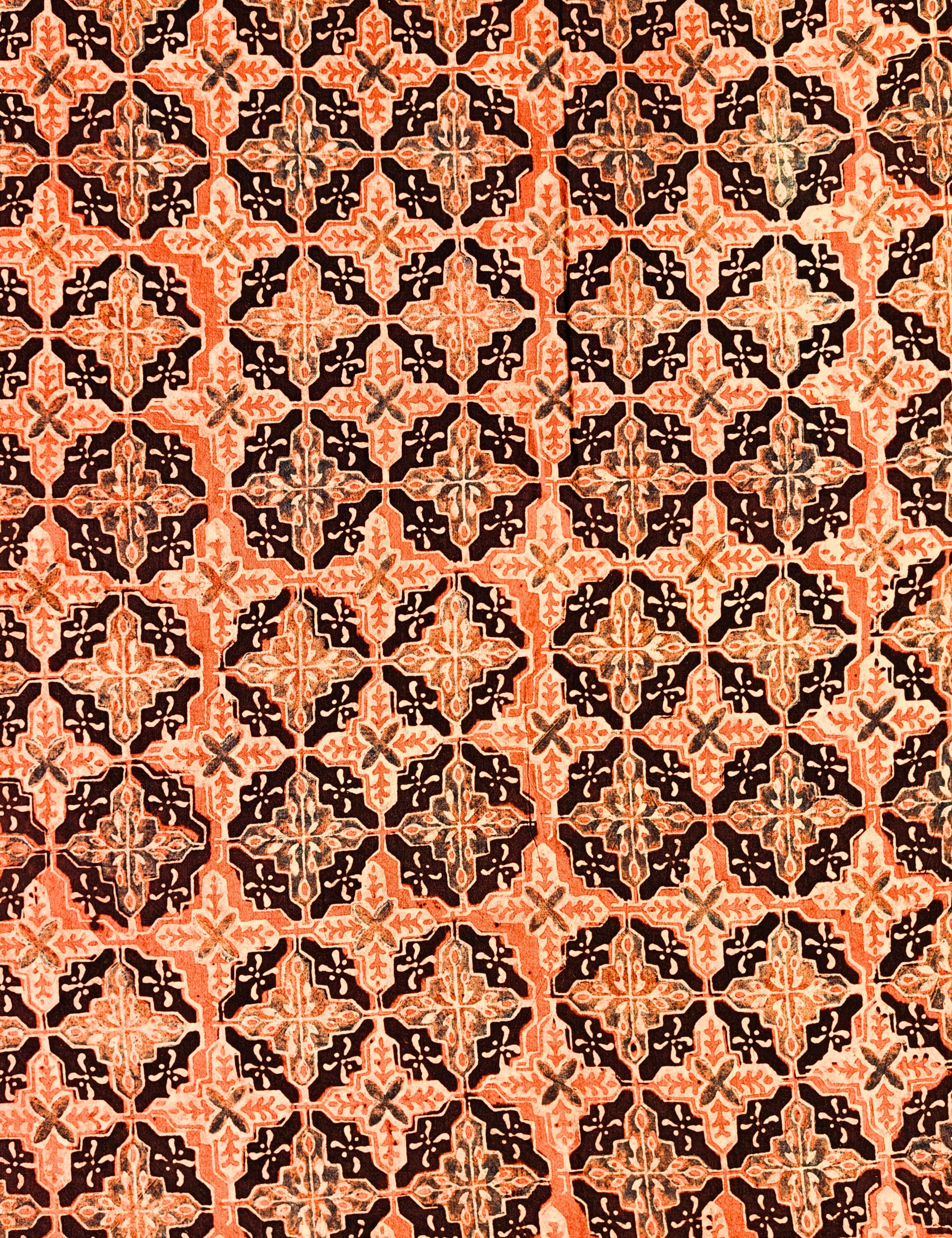 Black Ajrakh Fabric