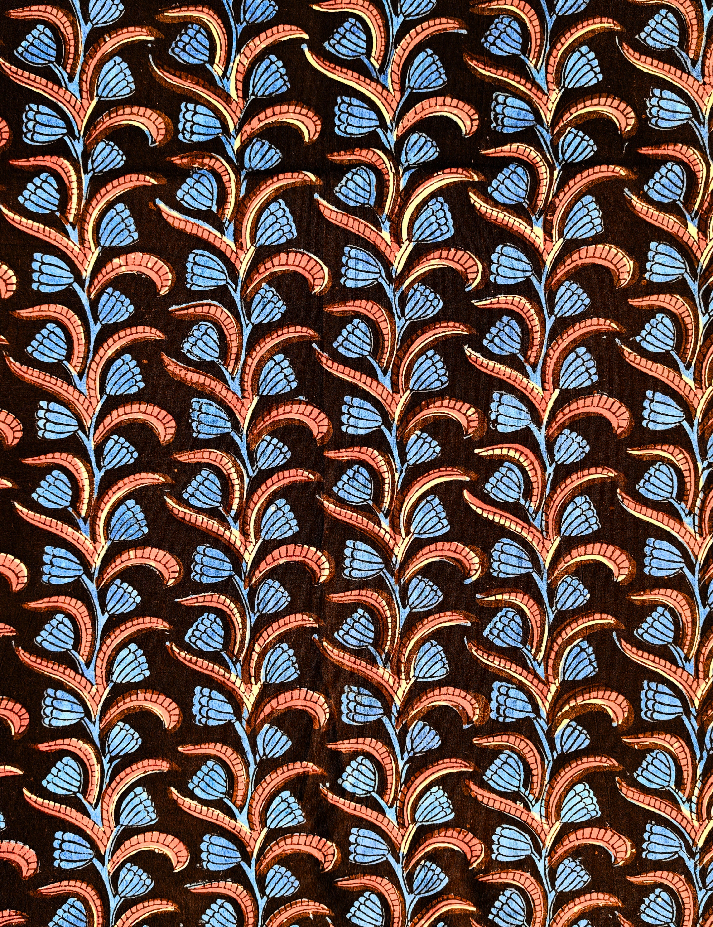Black Ajrakh Fabric