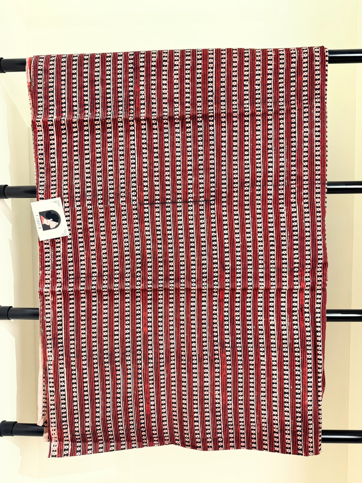 Black Ajrakh Fabric
