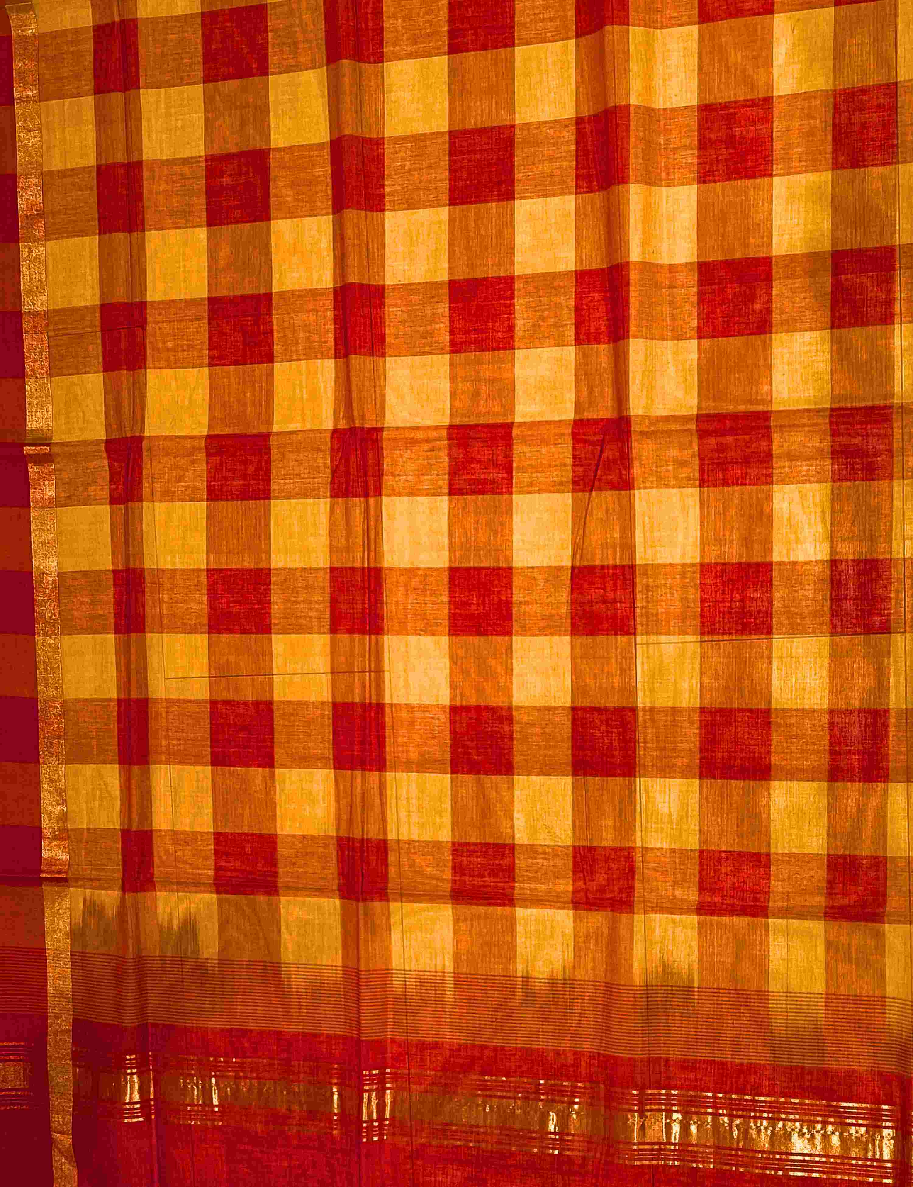 Rangili Orange Negamam Cotton Saree