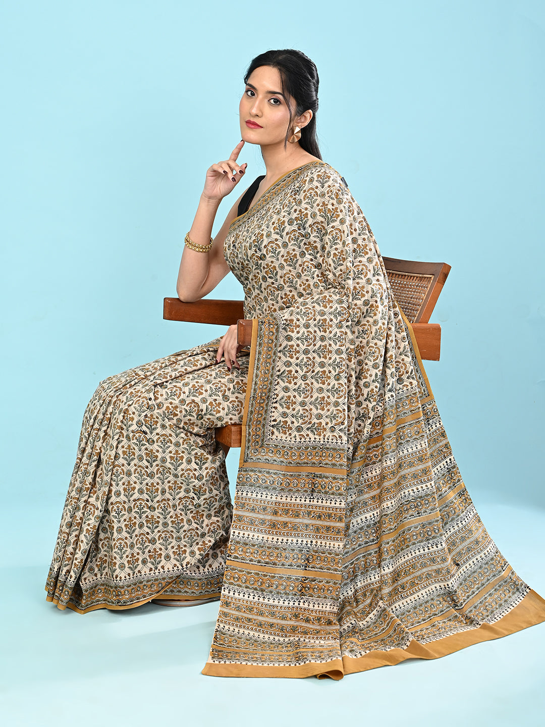Chaap Multicolor Bagru Saree