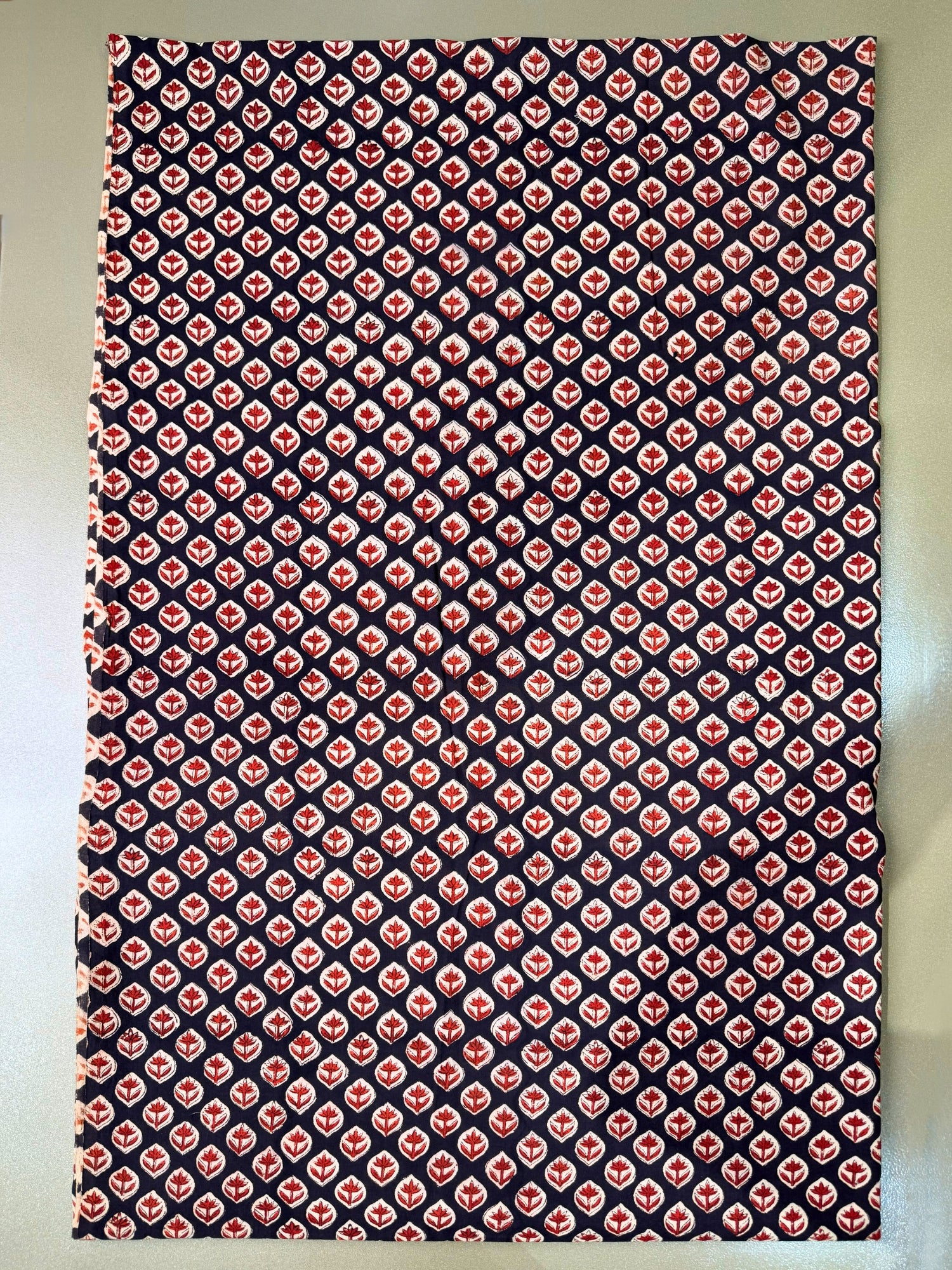 Black Ajrakh Fabric