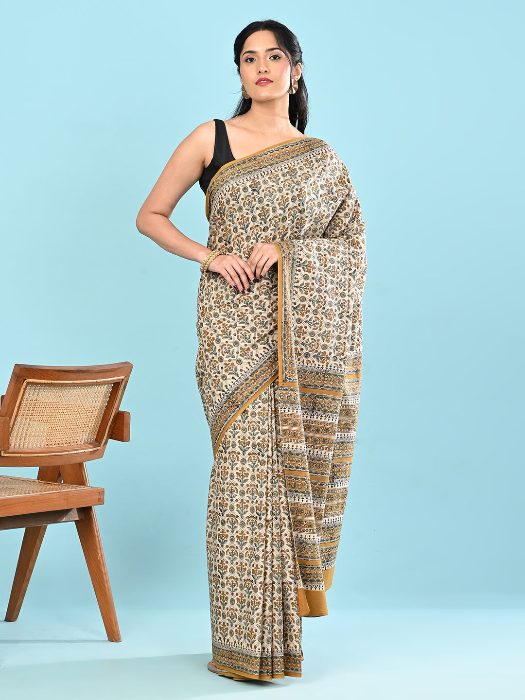 Chaap Multicolor Bagru Saree