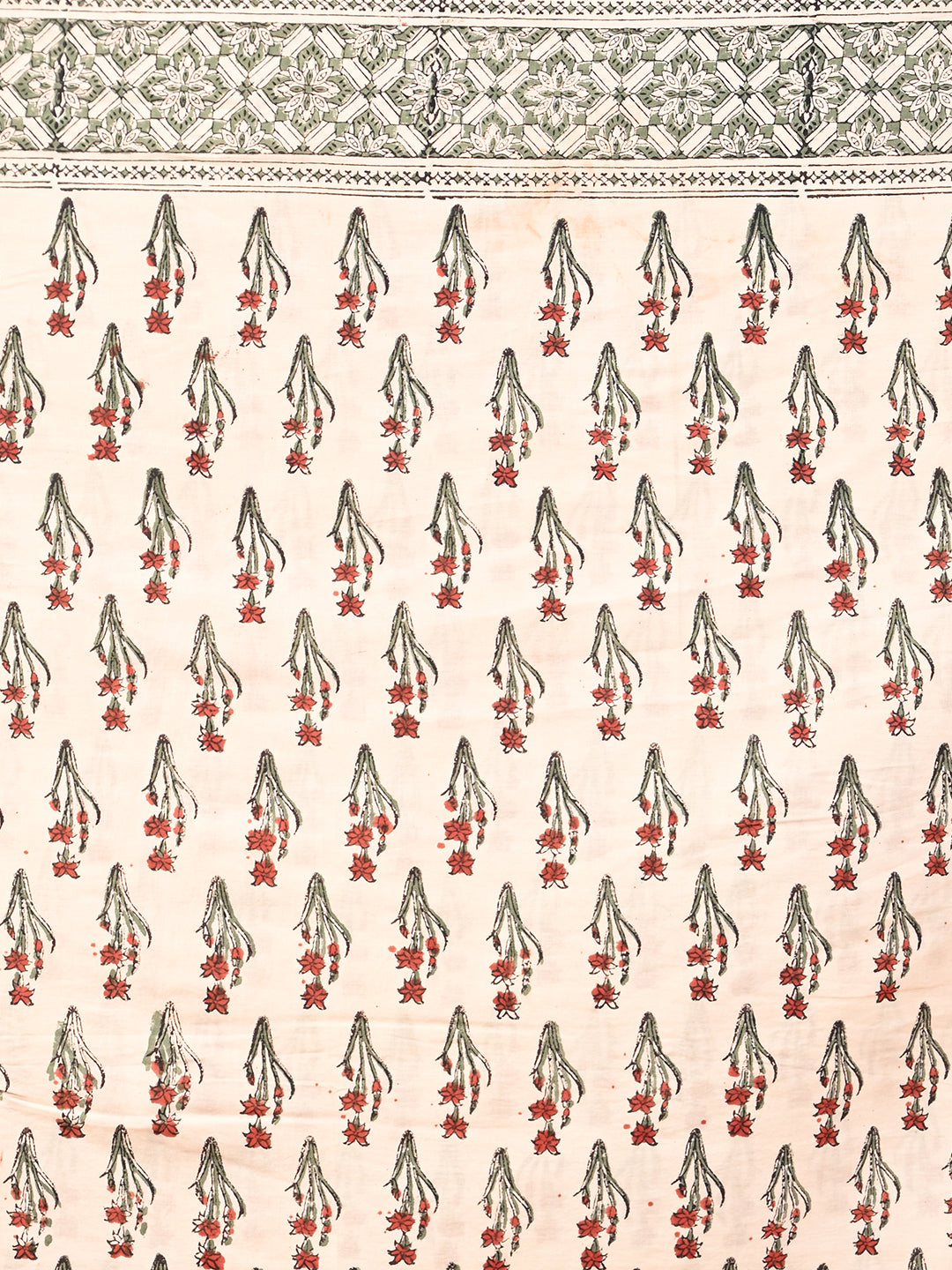 Chaap Beige Bagru Saree
