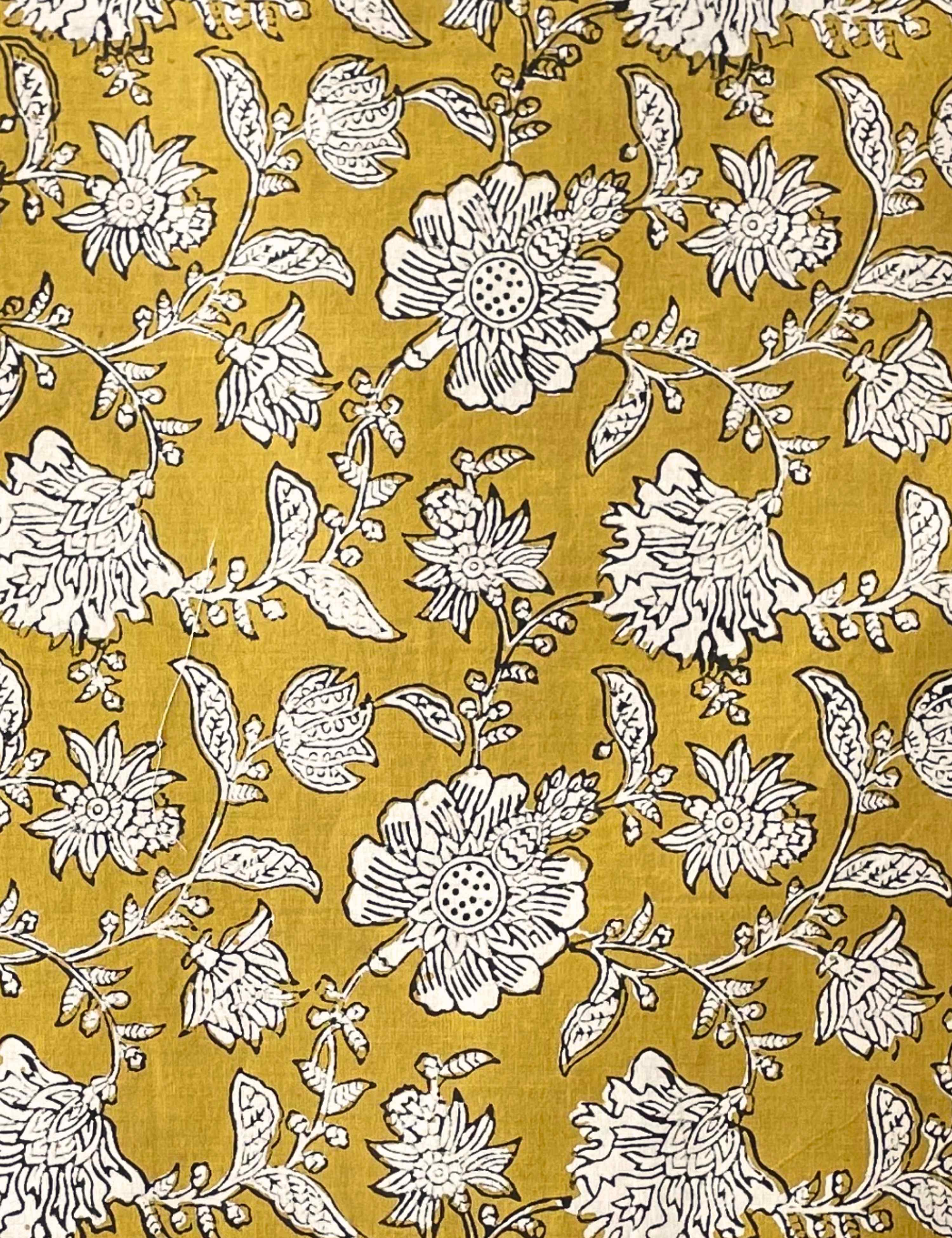 Mustard Bagru Fabric