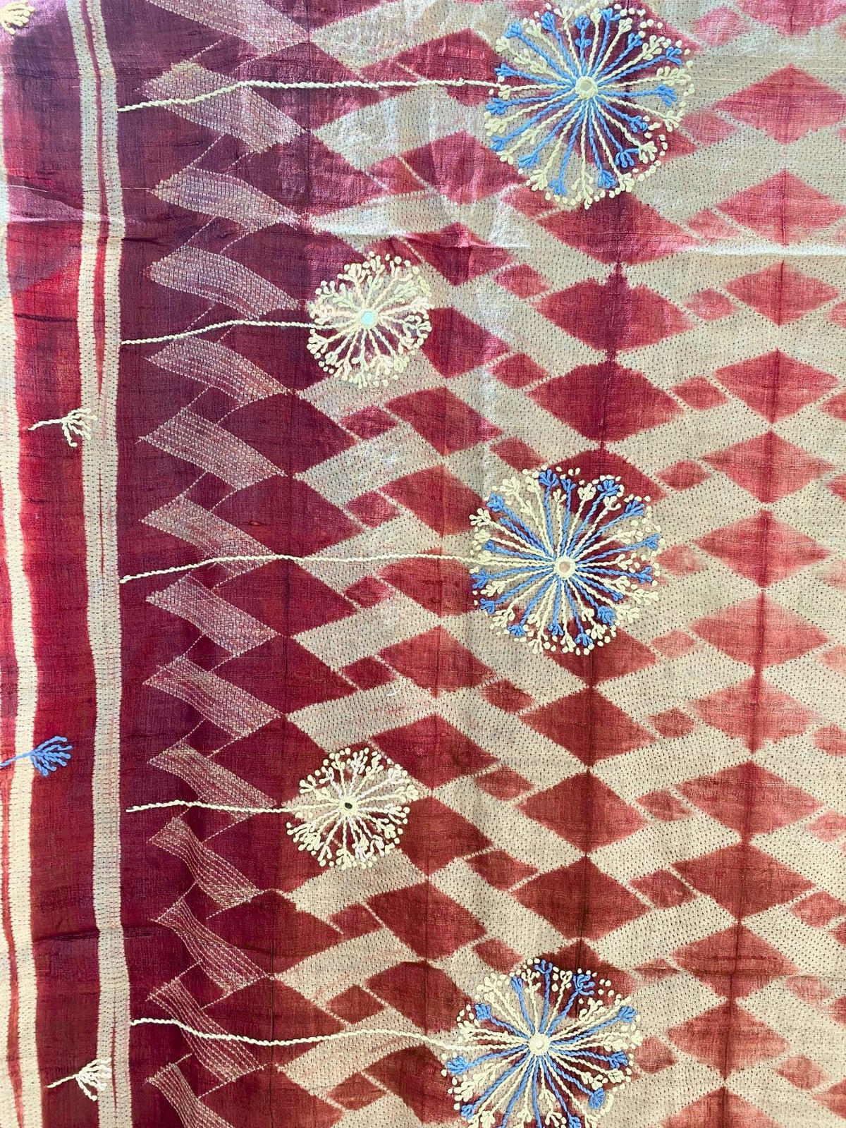 Singhaparni Mauve Shibori with Embroidery Saree