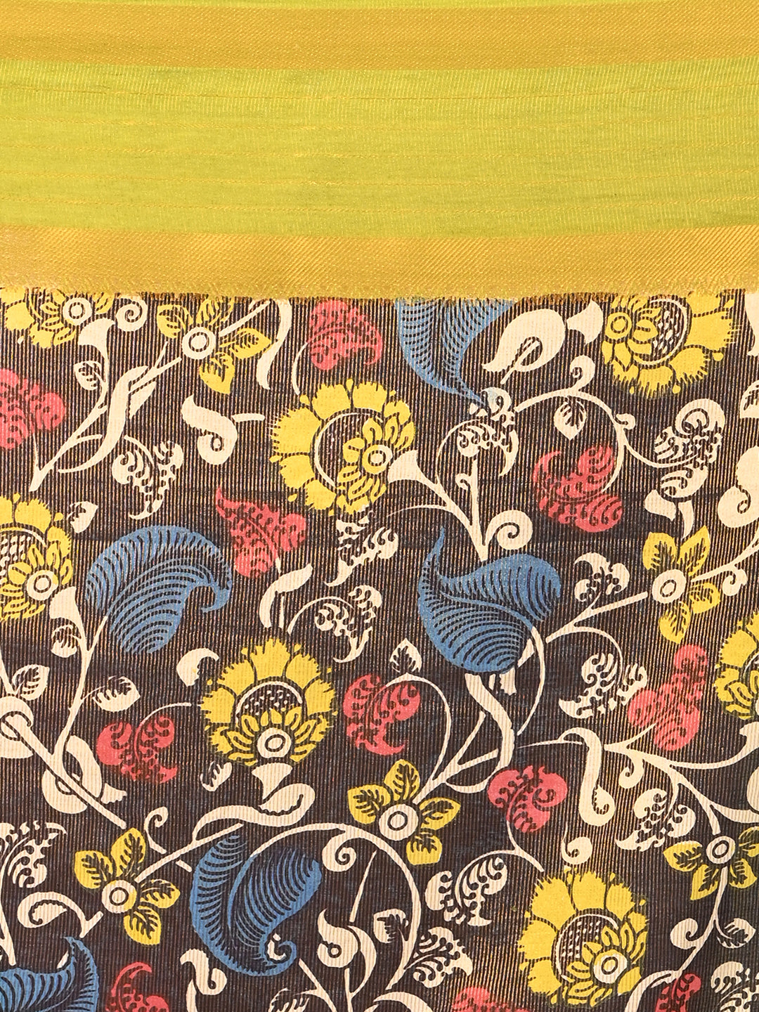 Manjari Purple Pen Kalamkari Saree