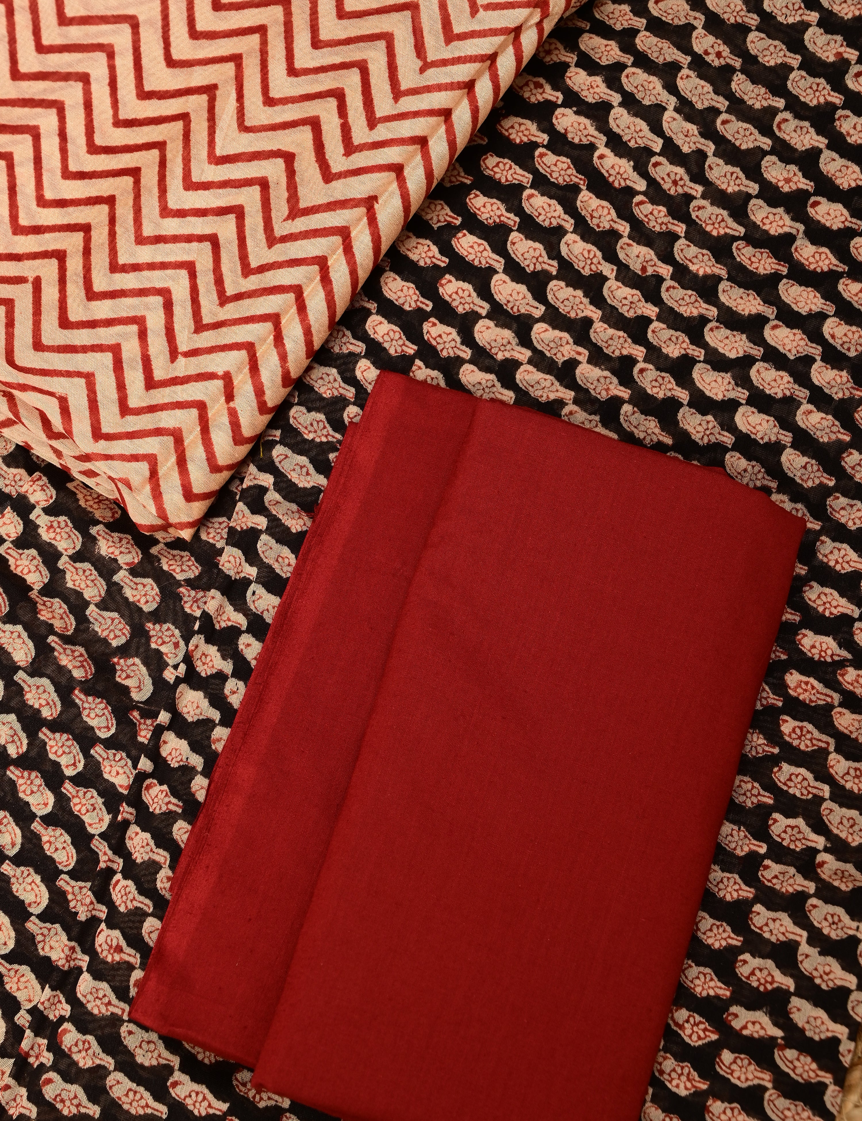 Shama Multicolored Bagru Dress Material