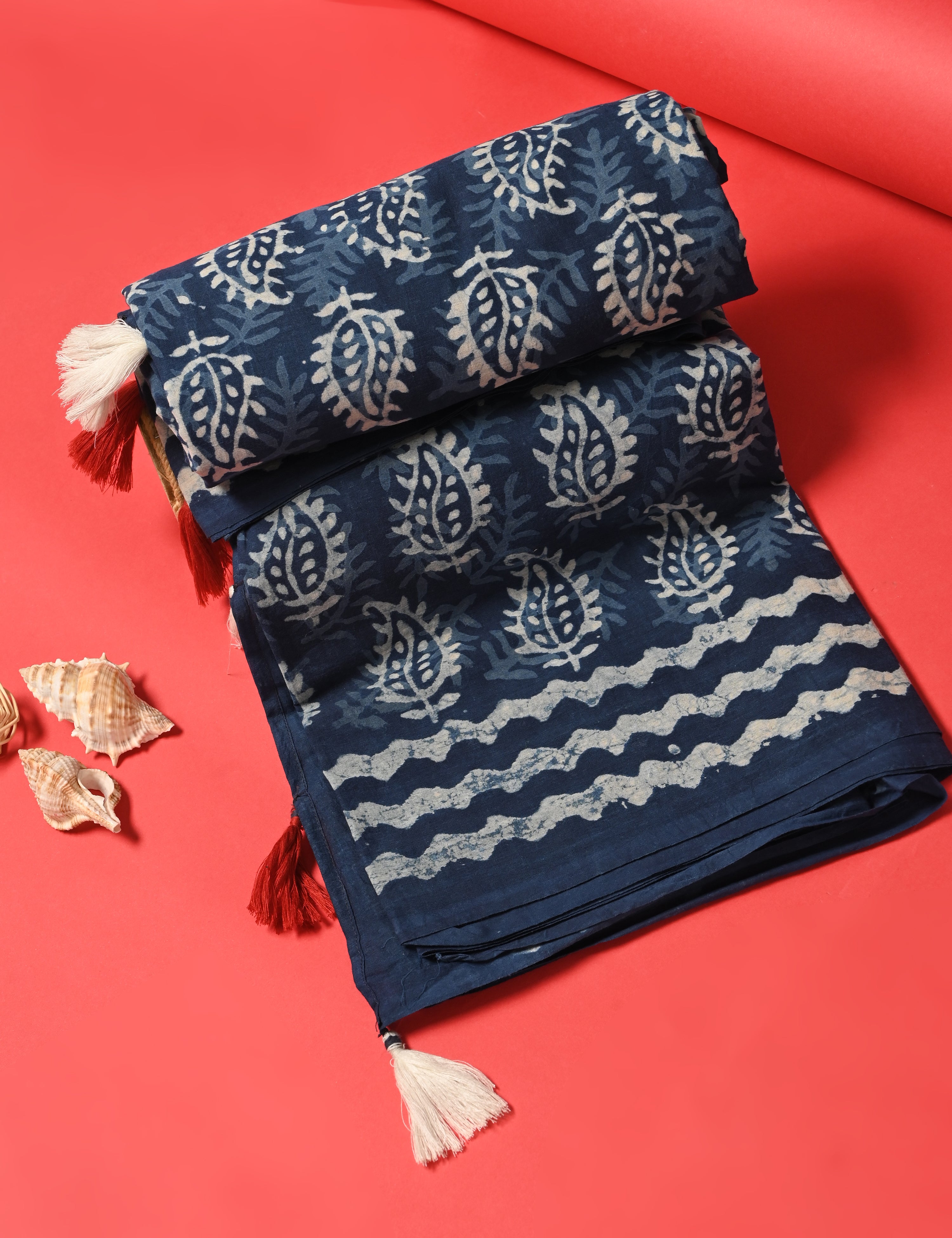 Nisarga Indigo Bagru Saree