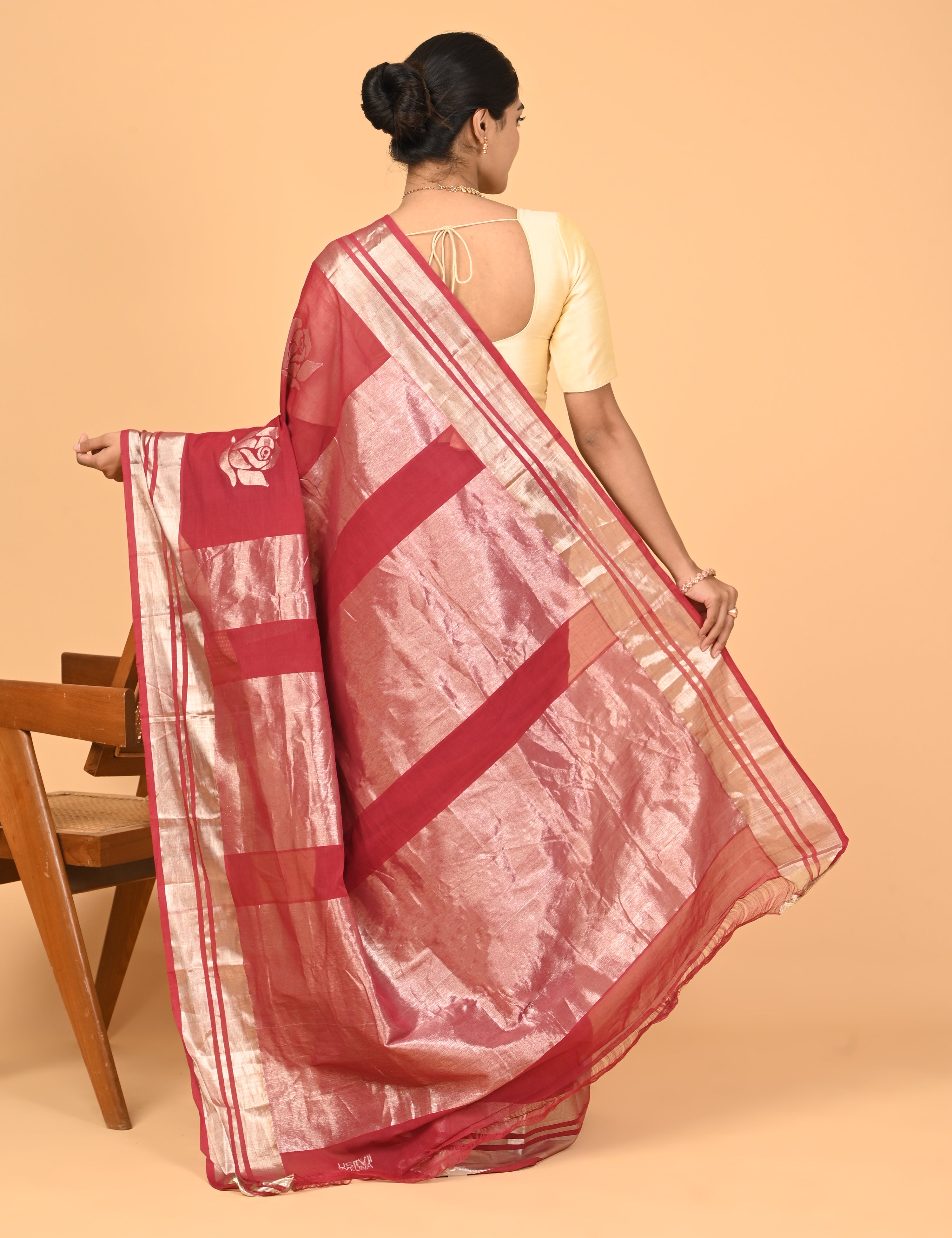 Gulab Maroon Venkatagiri Saree