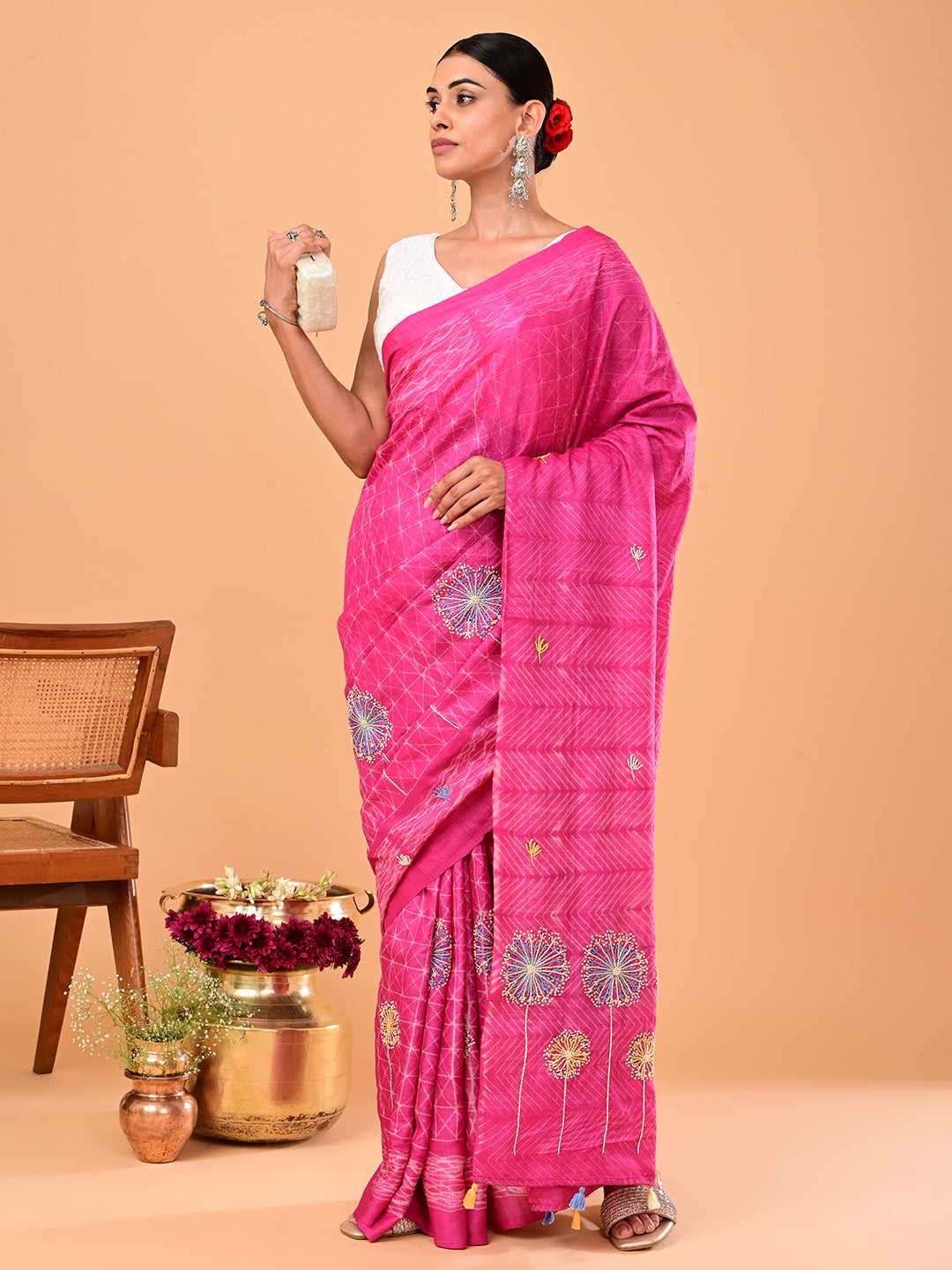 Singhaparni Multicolor Shibori Saree