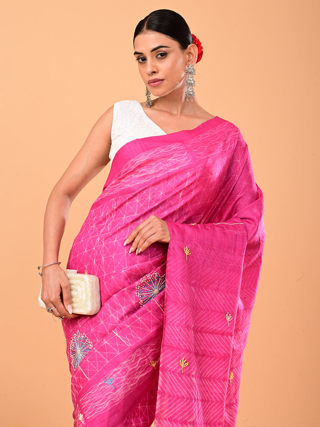 Singhaparni Multicolor Shibori Saree