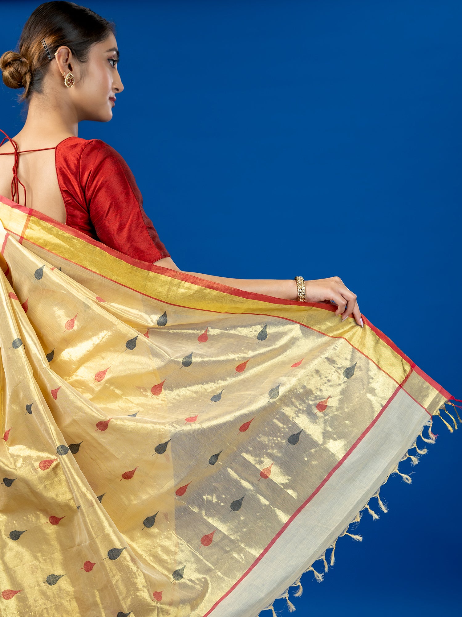 Patta Yellow Venkatagiri Saree