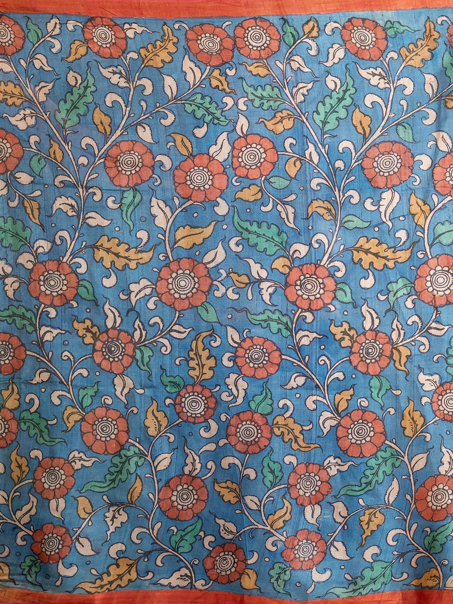 Manjari Dark Green Kalamkari Saree