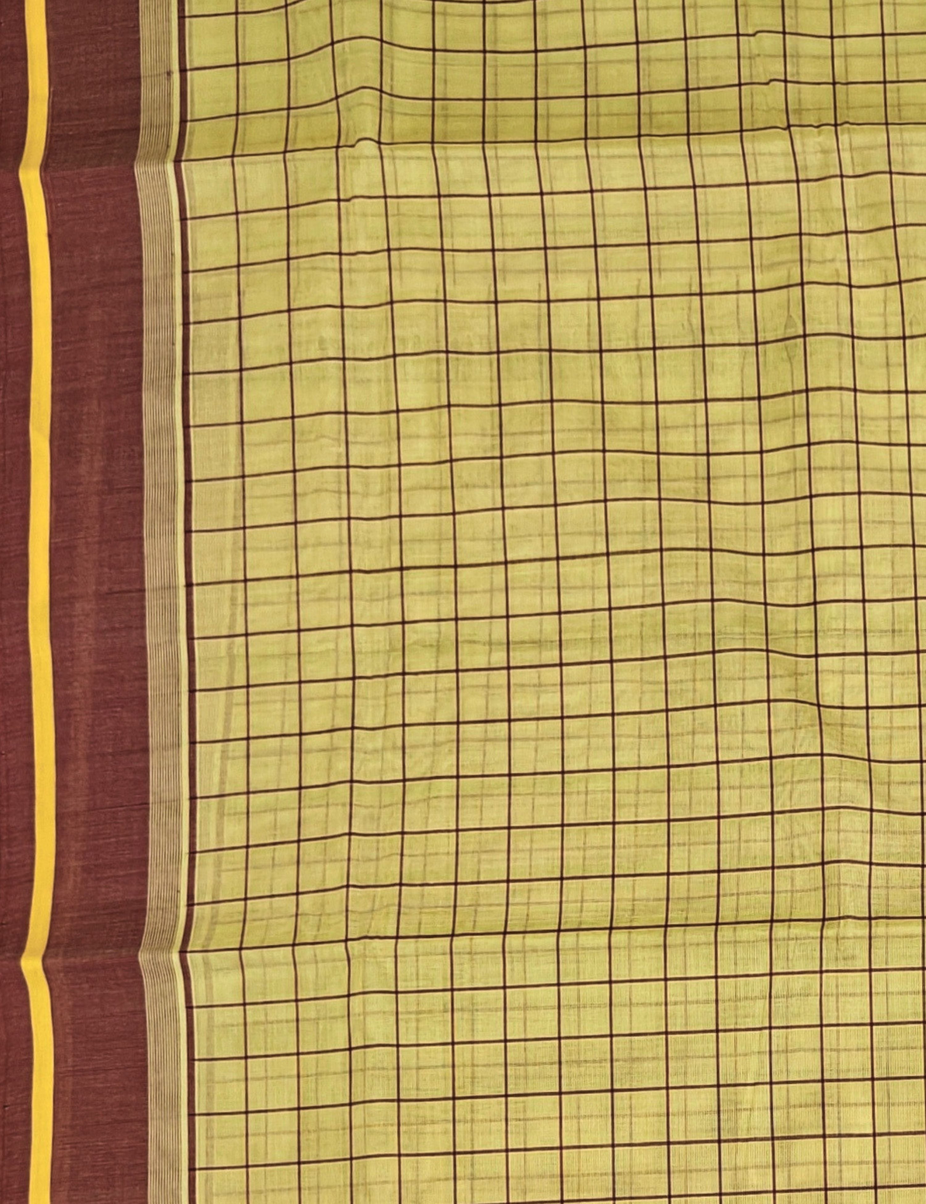 Kattam Mustard Venkatagiri Saree