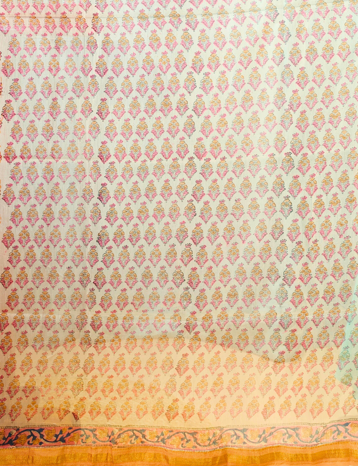 Mudhrita Multicolored Bagru Saree