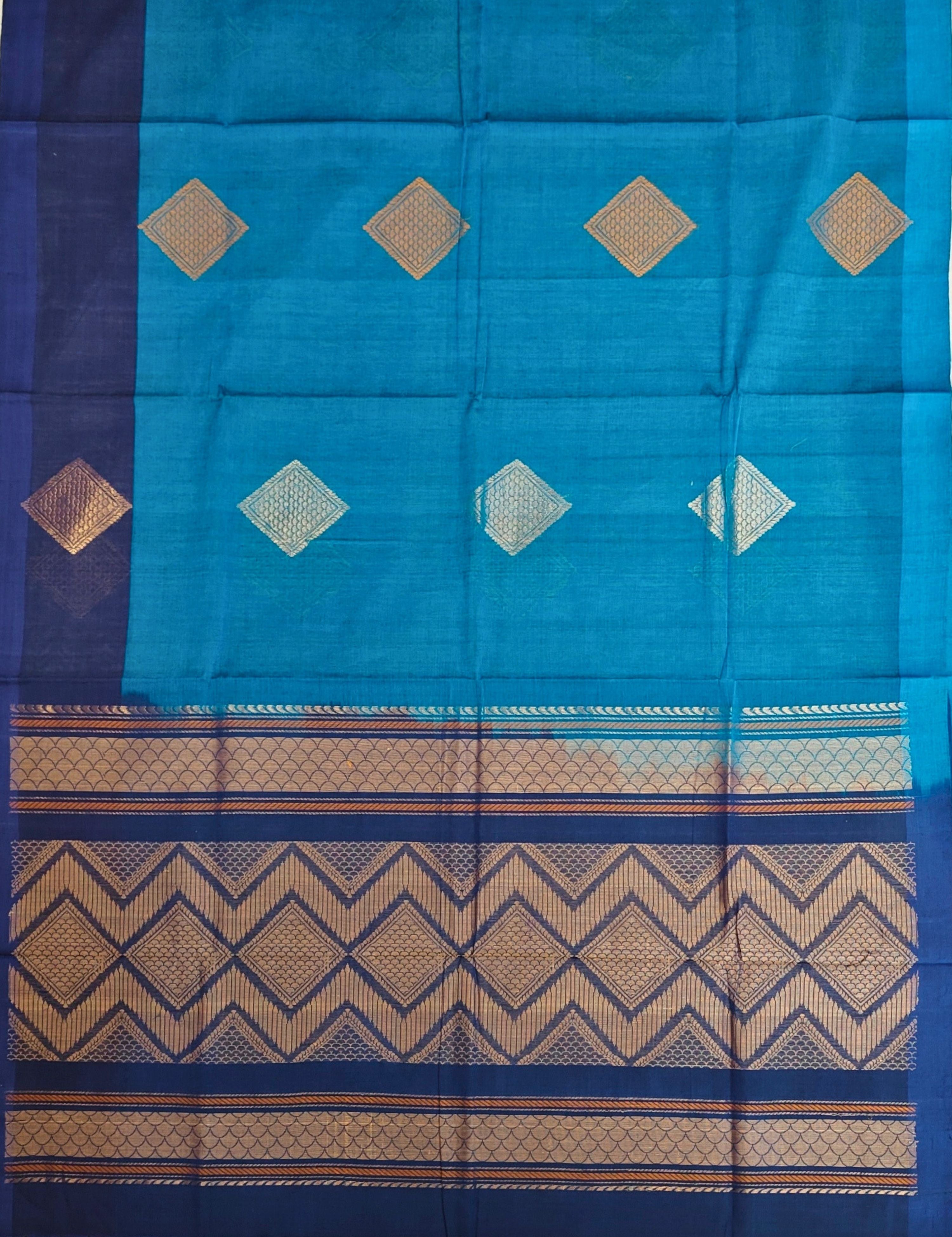Blue Negamam Cotton Saree