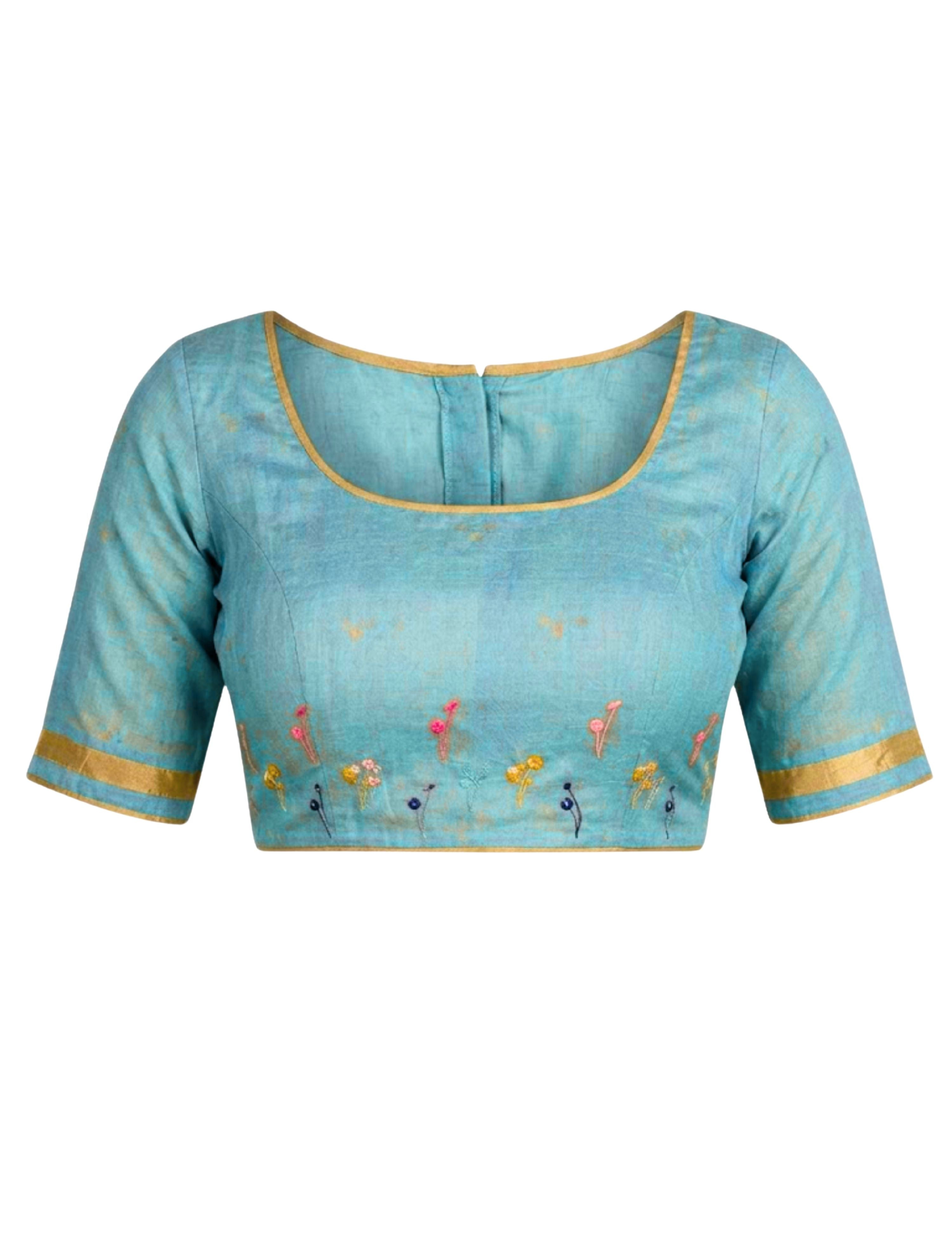 Guldasta Blue Shibori Saree