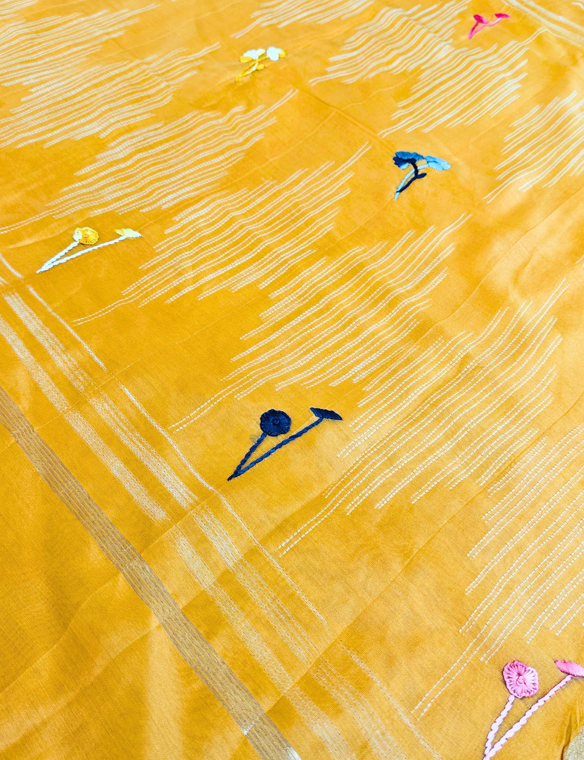 Bagicha Yellow Shibori Saree