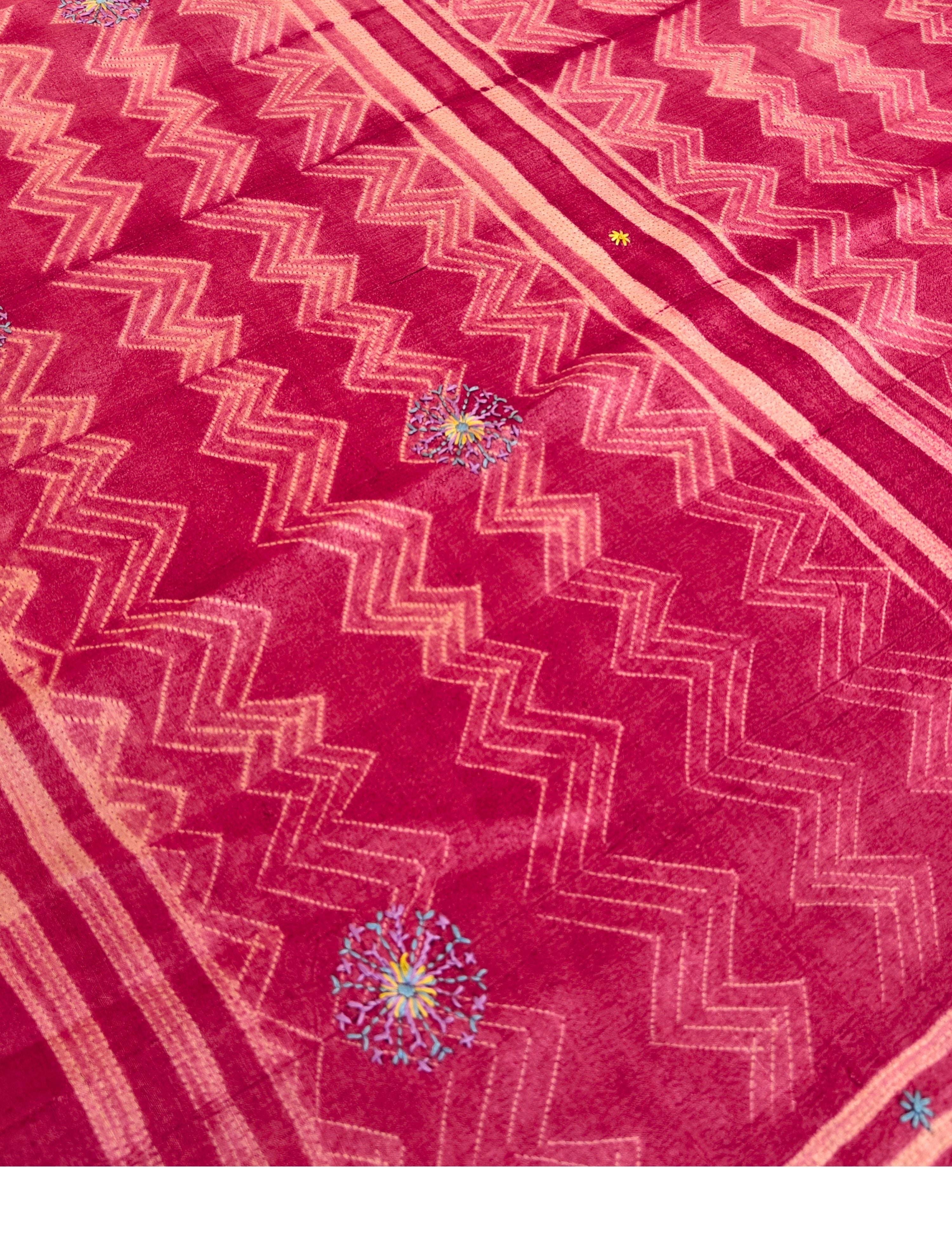 Singhaparni Dusty-Pink Shibori with Embroidery Saree