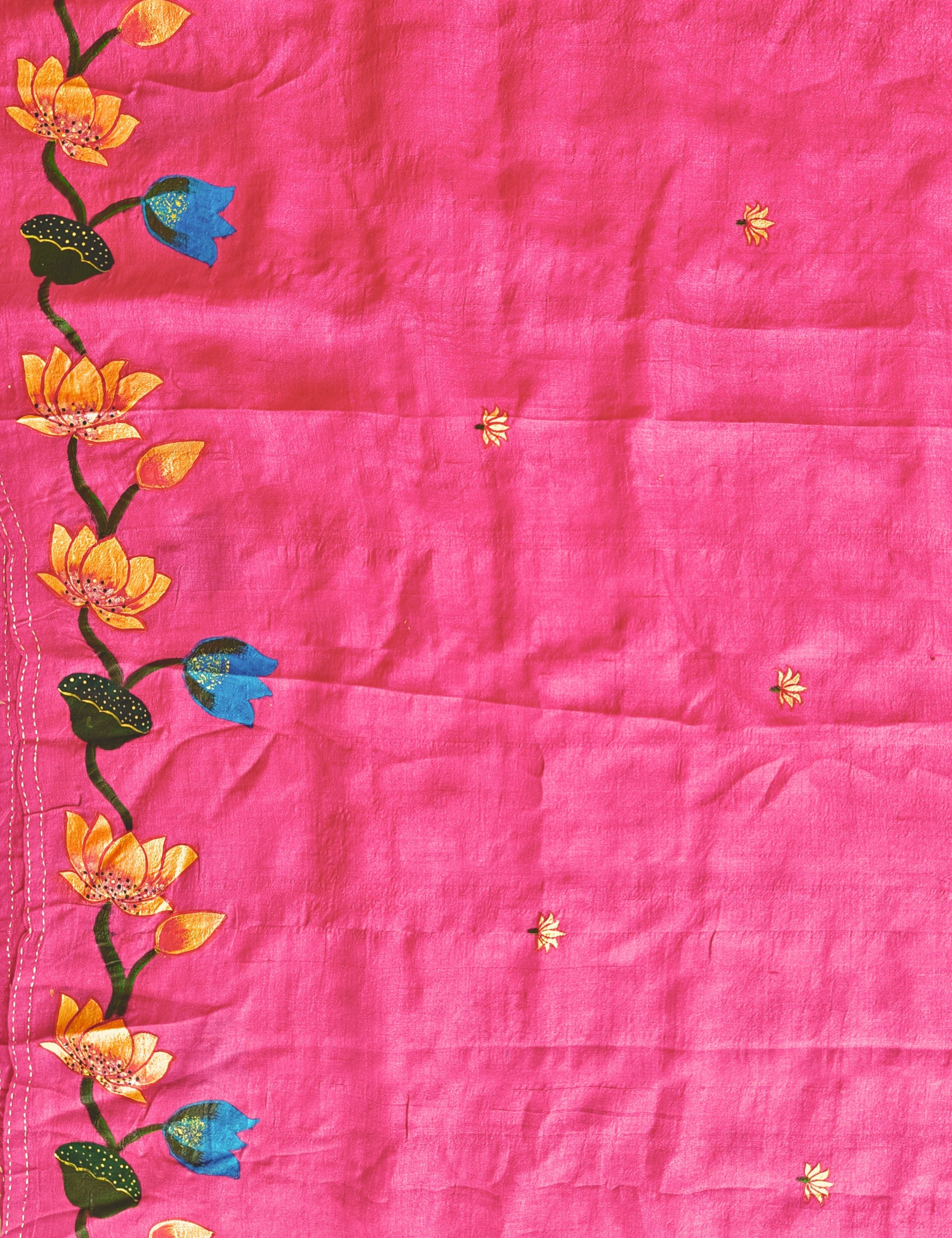 Padma Pink Applique Saree