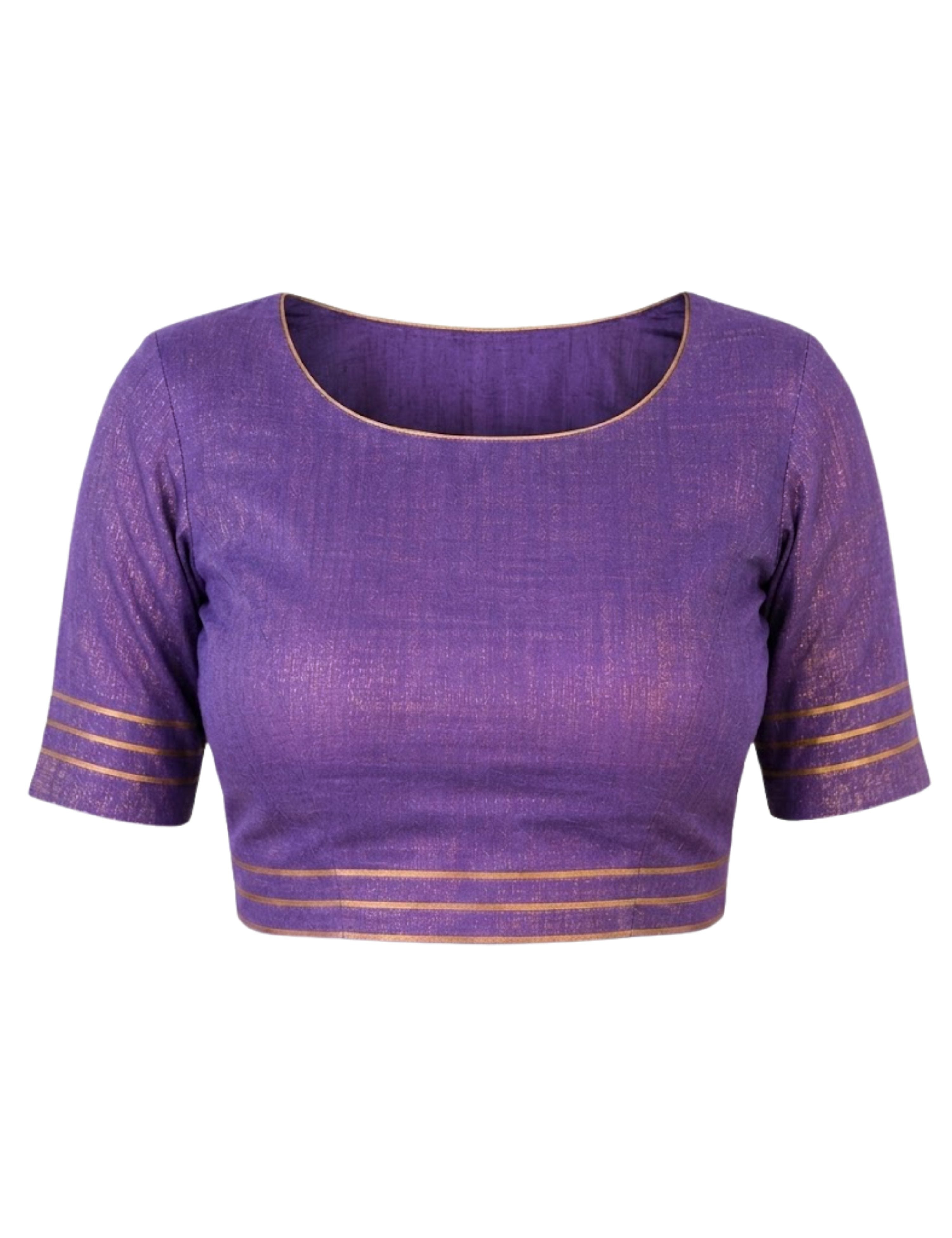 Jaswanti Purple Venkatagiri Jamdani & Gota Patti Saree
