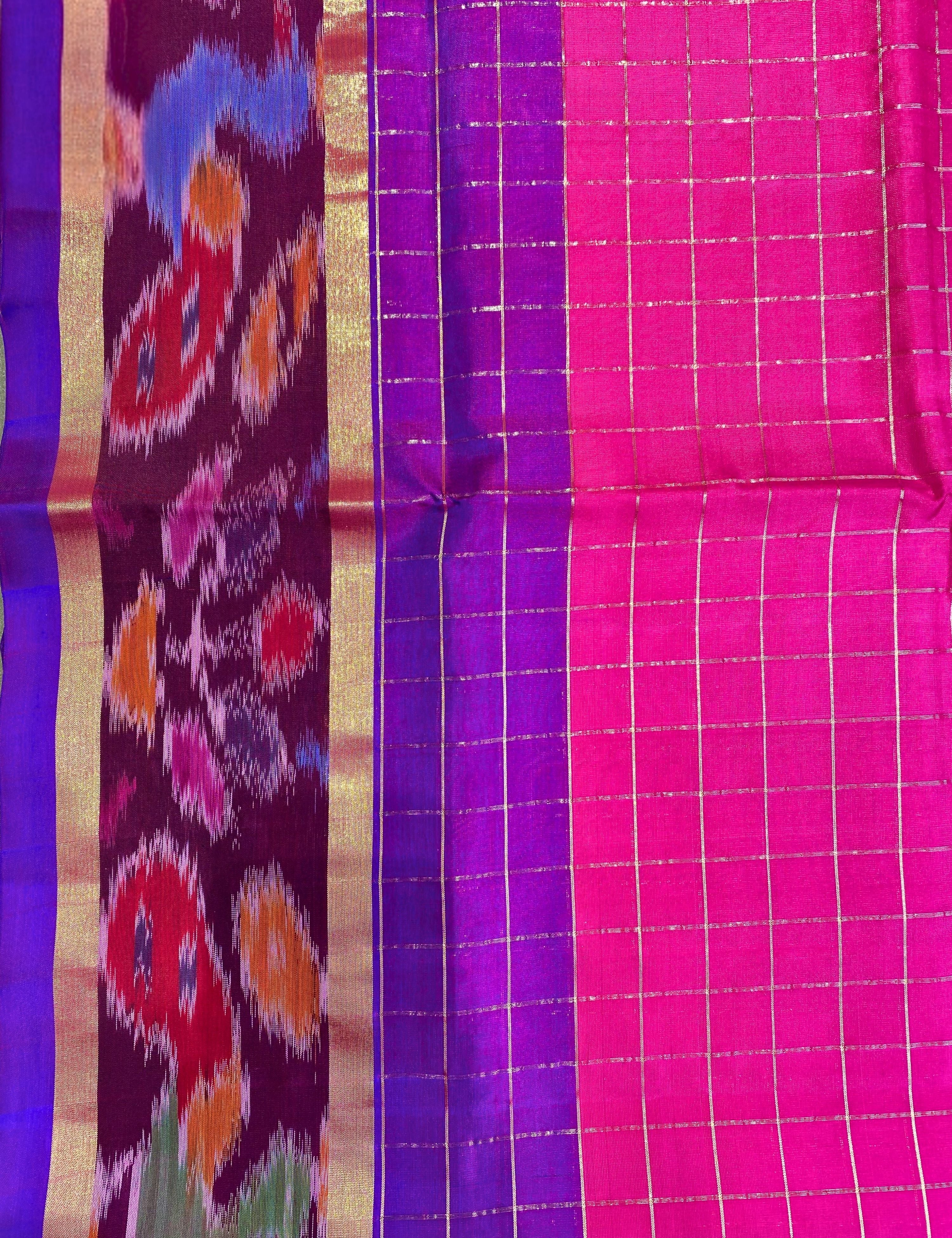 Fuchsia Venkatagiri Saree