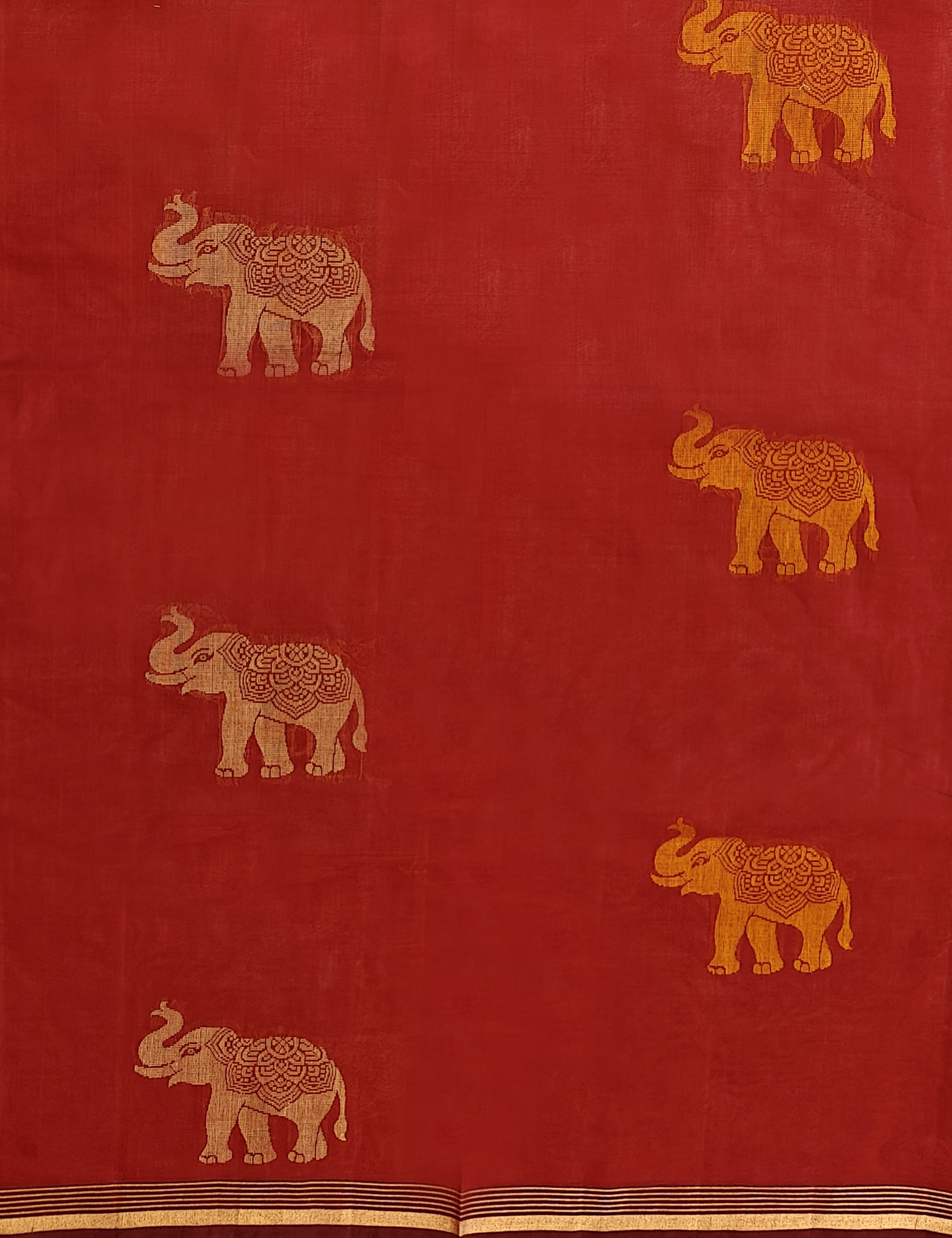 Red Negamam Cotton Saree