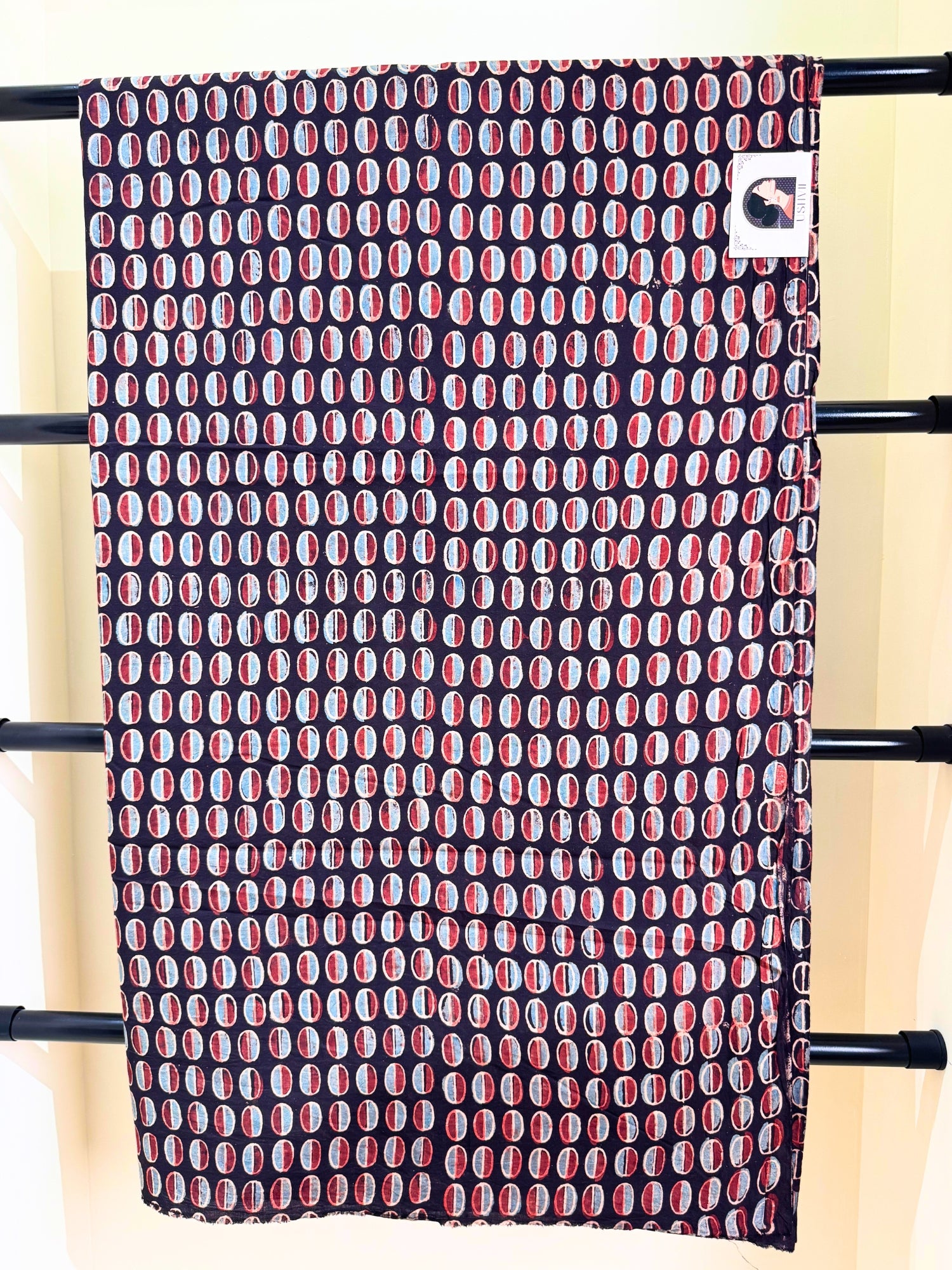 Black Ajrakh Fabric
