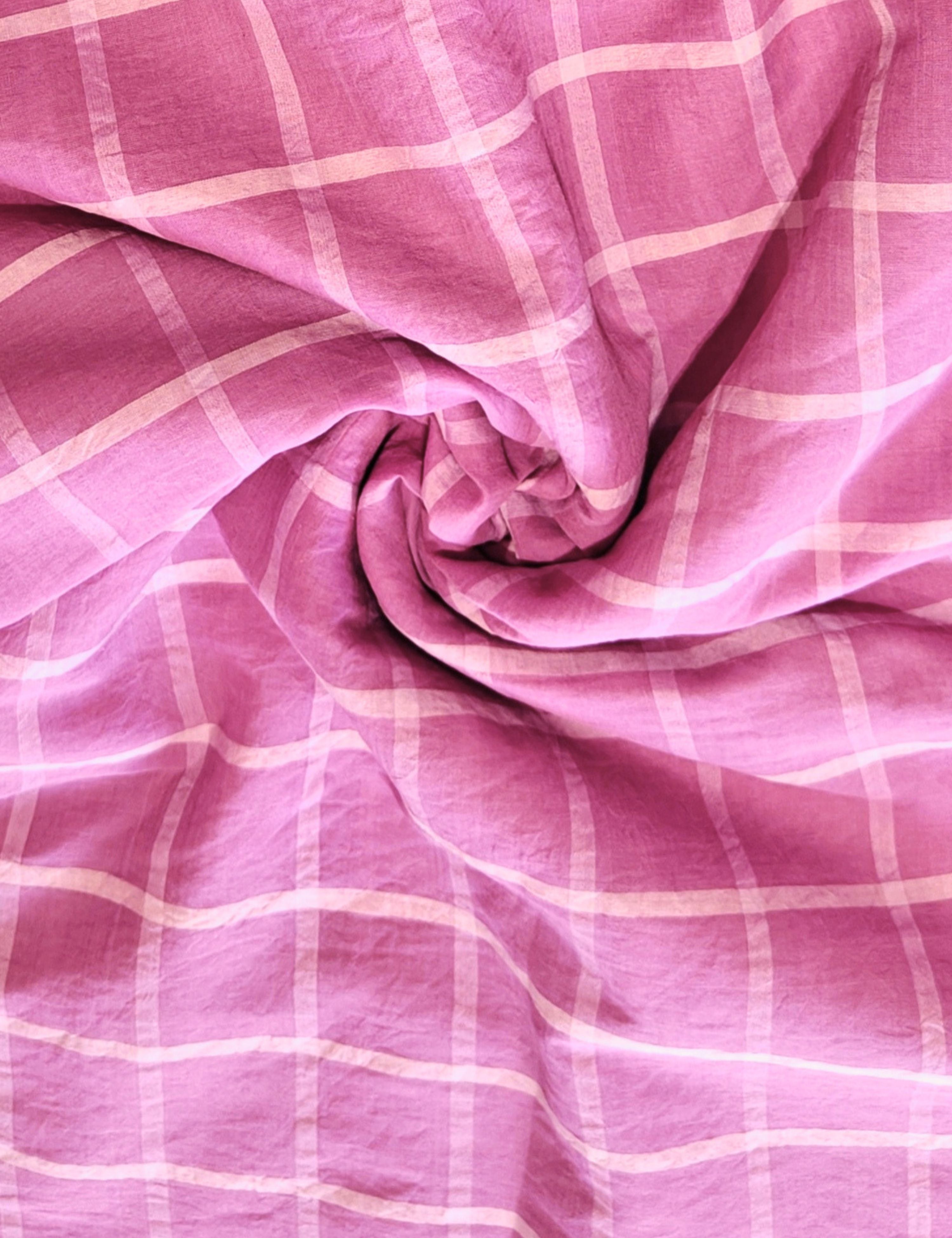 Mauve Venkatagiri Fabric