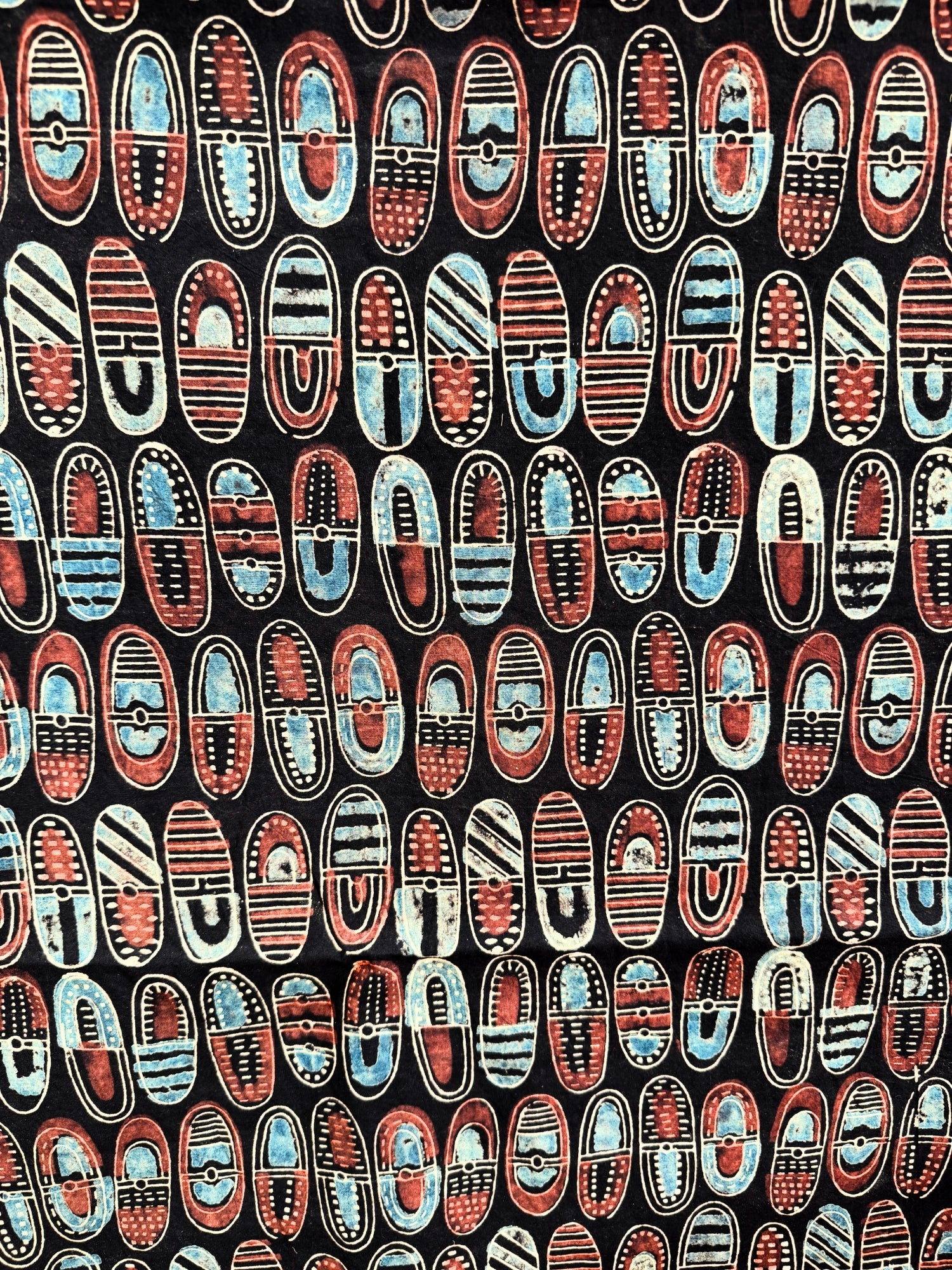 Black Ajrakh Fabric
