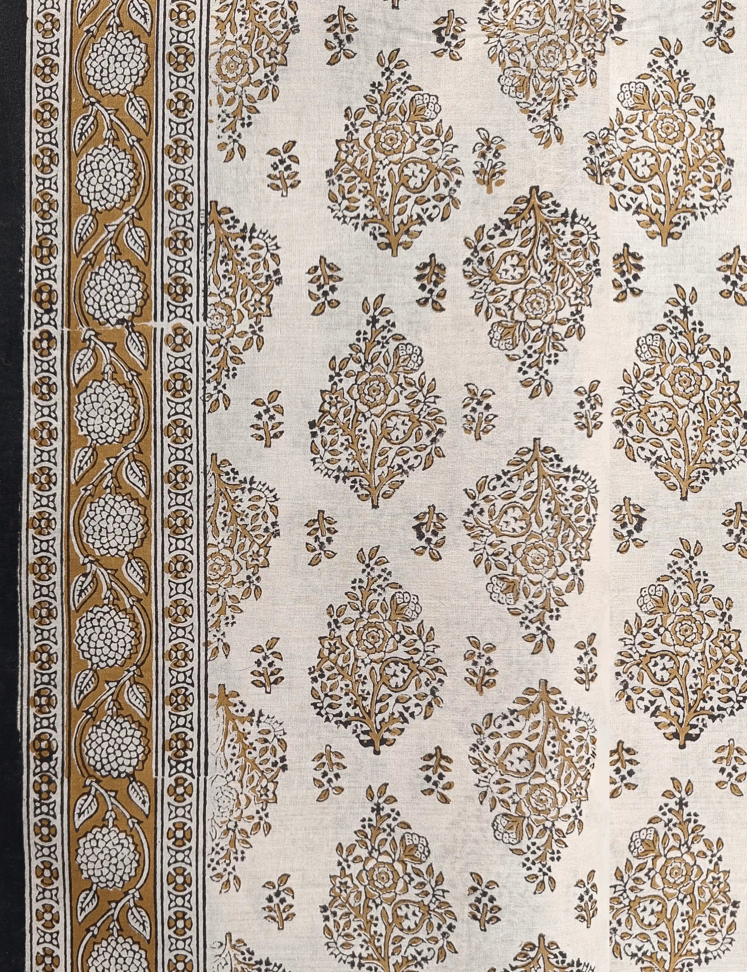 Indus Khaki Bagru Saree