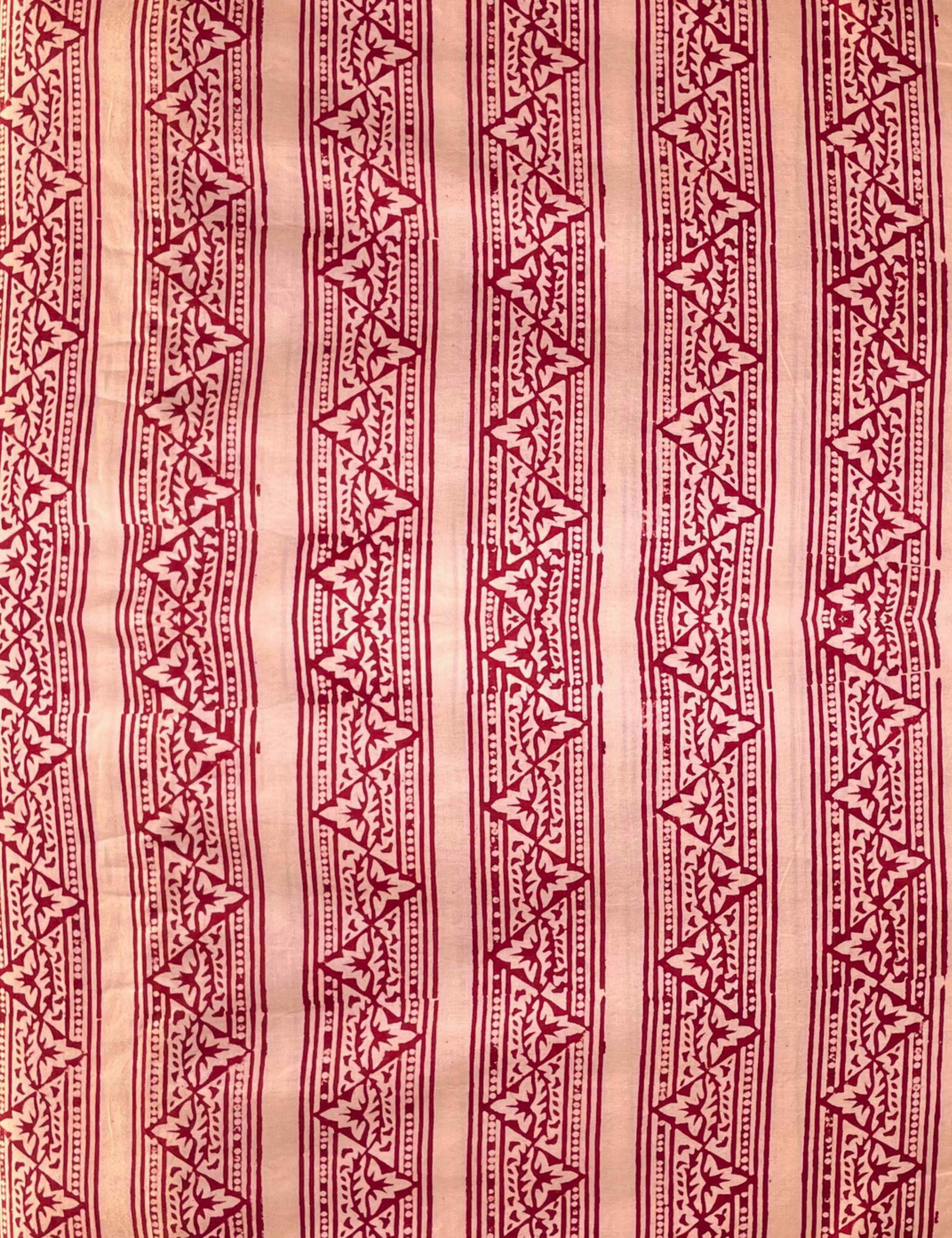 Beige Bagru Fabric