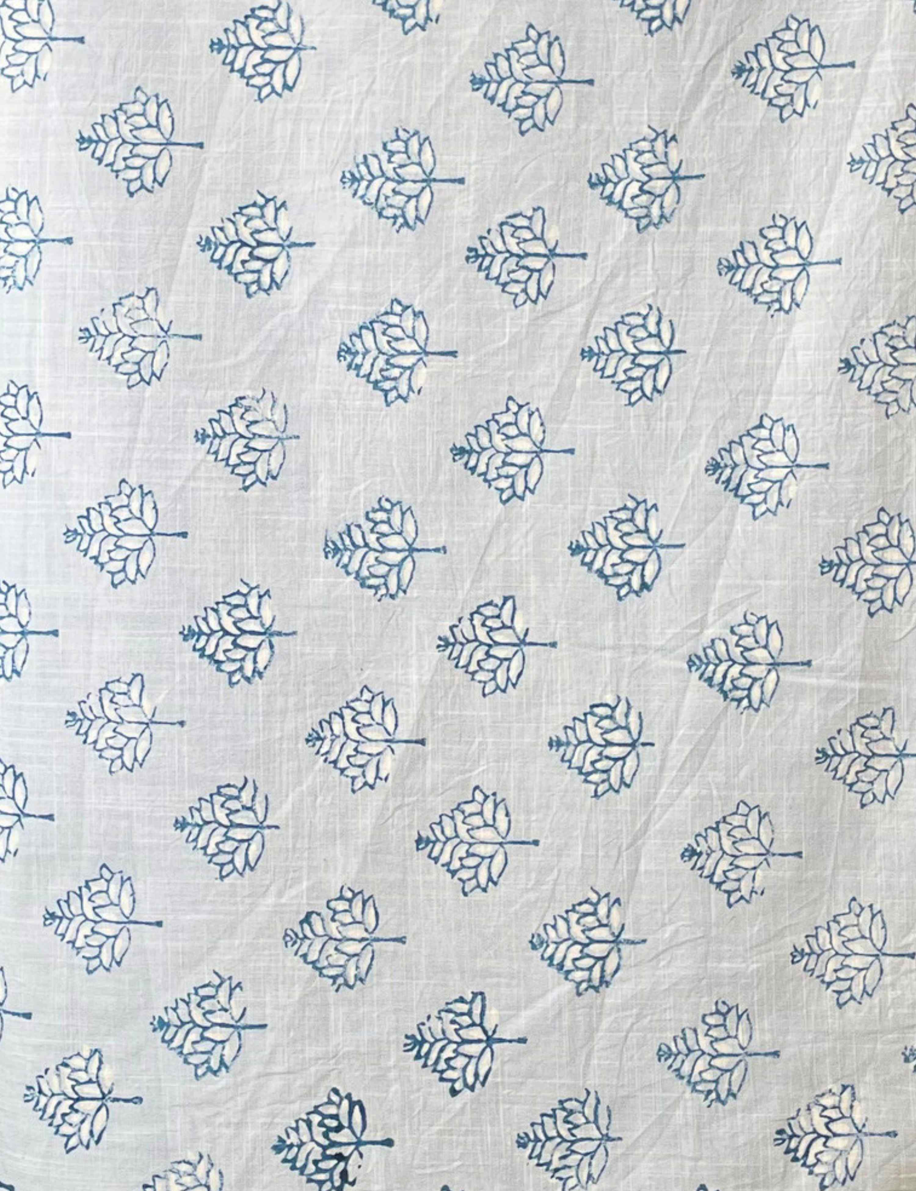 Sky Blue Bagru Fabric