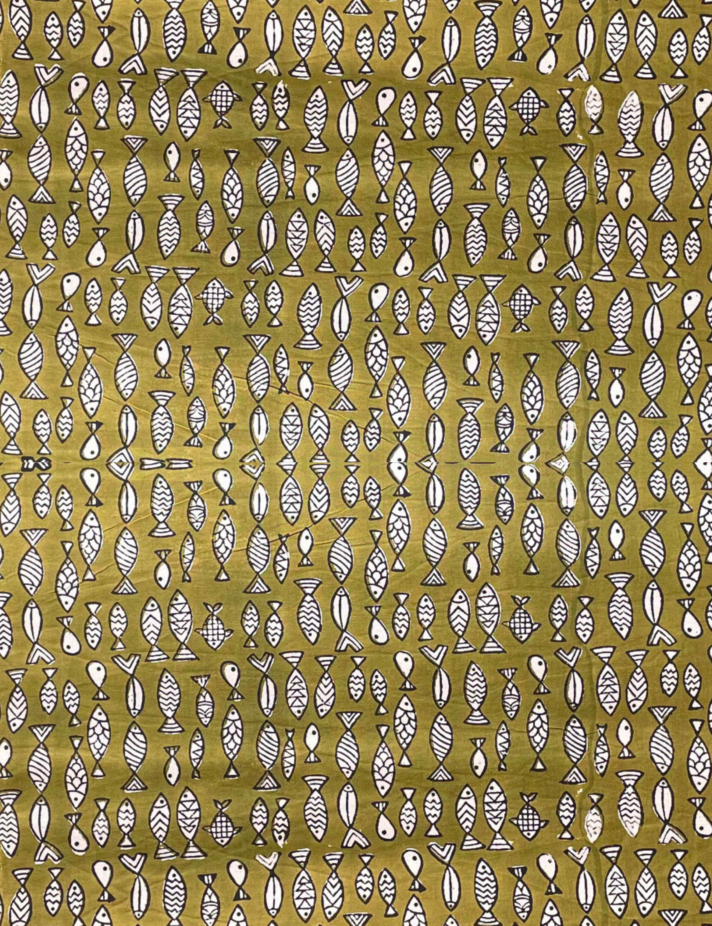 Limegreen Bagru Fabric