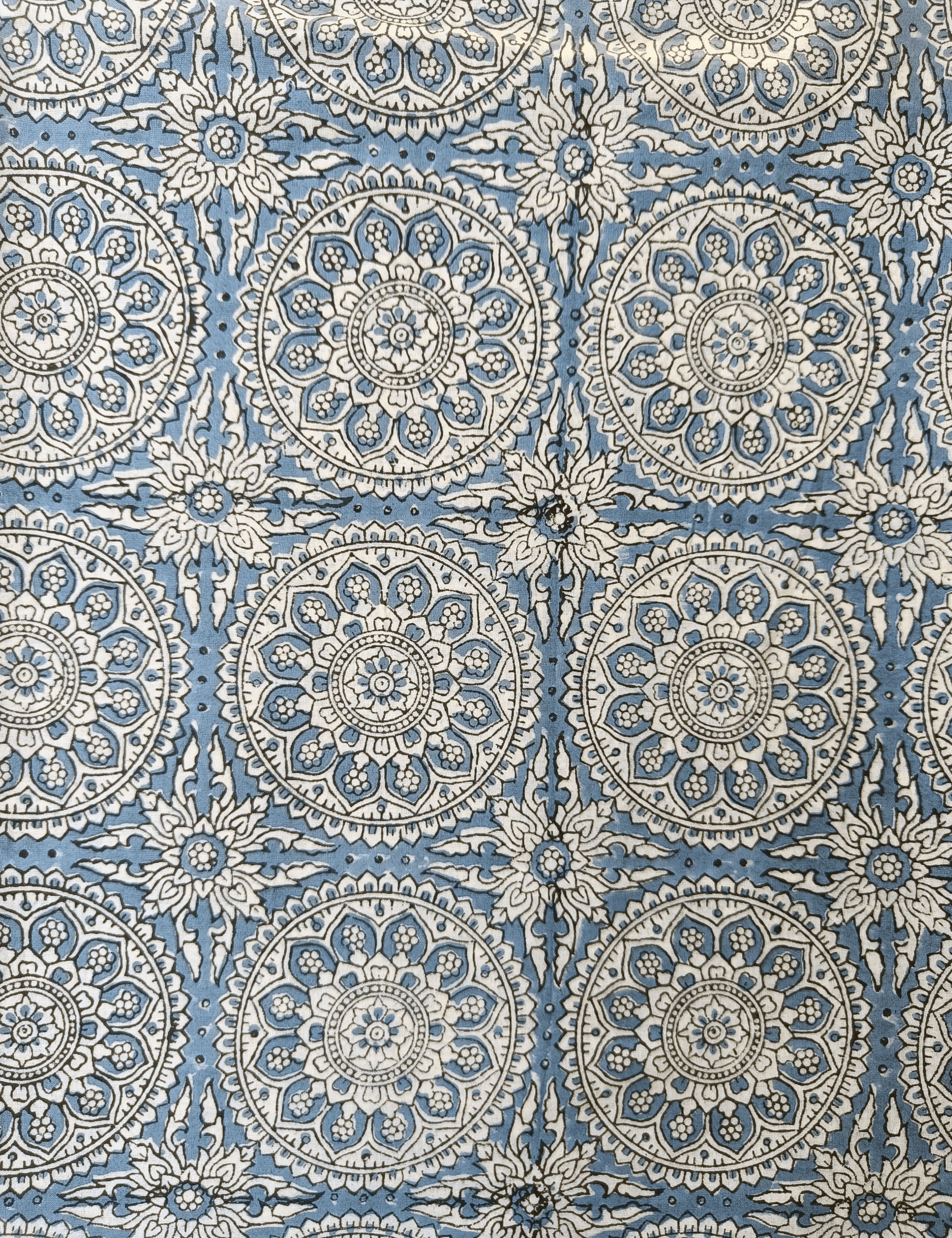 Light Blue Sanganeri Fabric