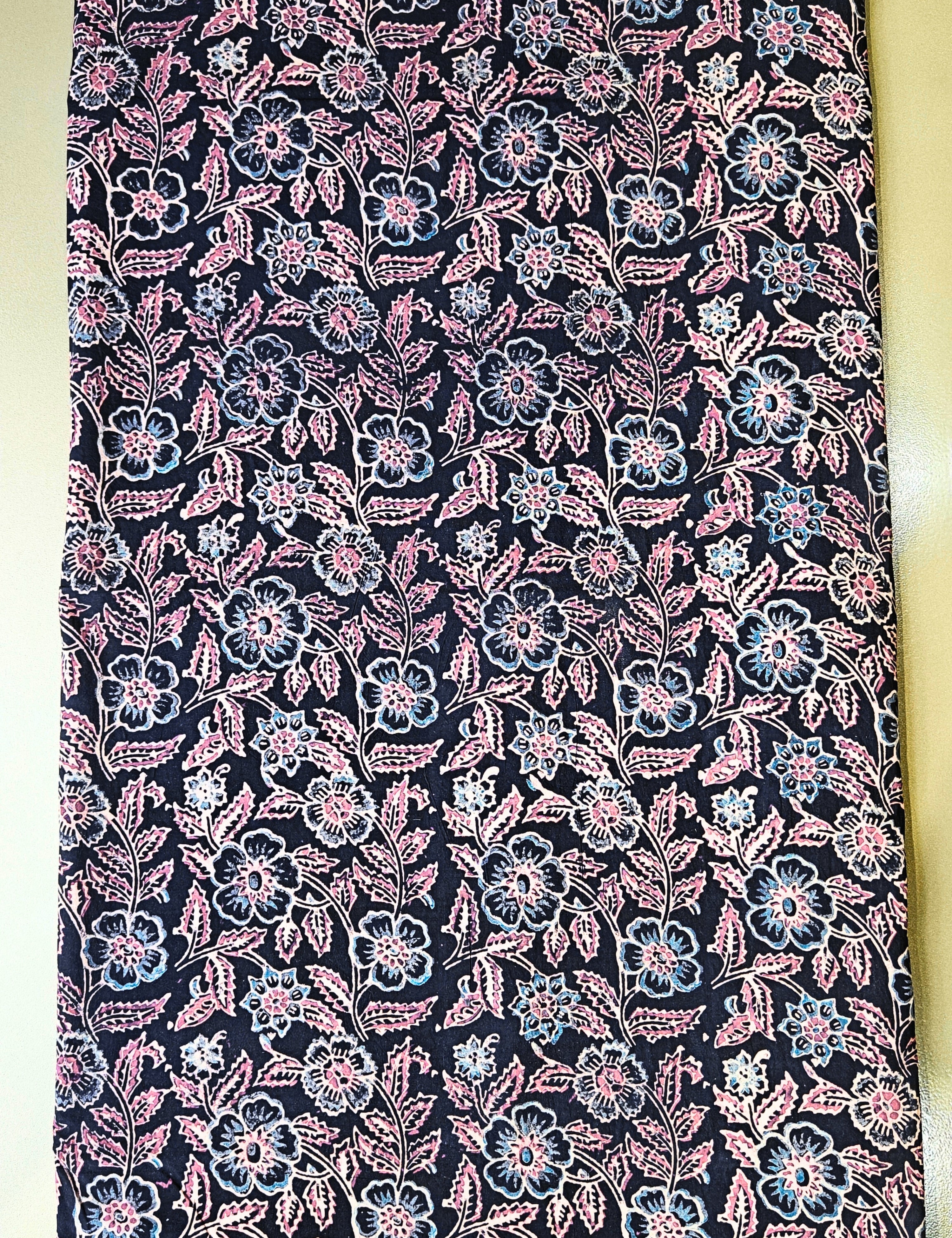 Black Ajrakh Fabric