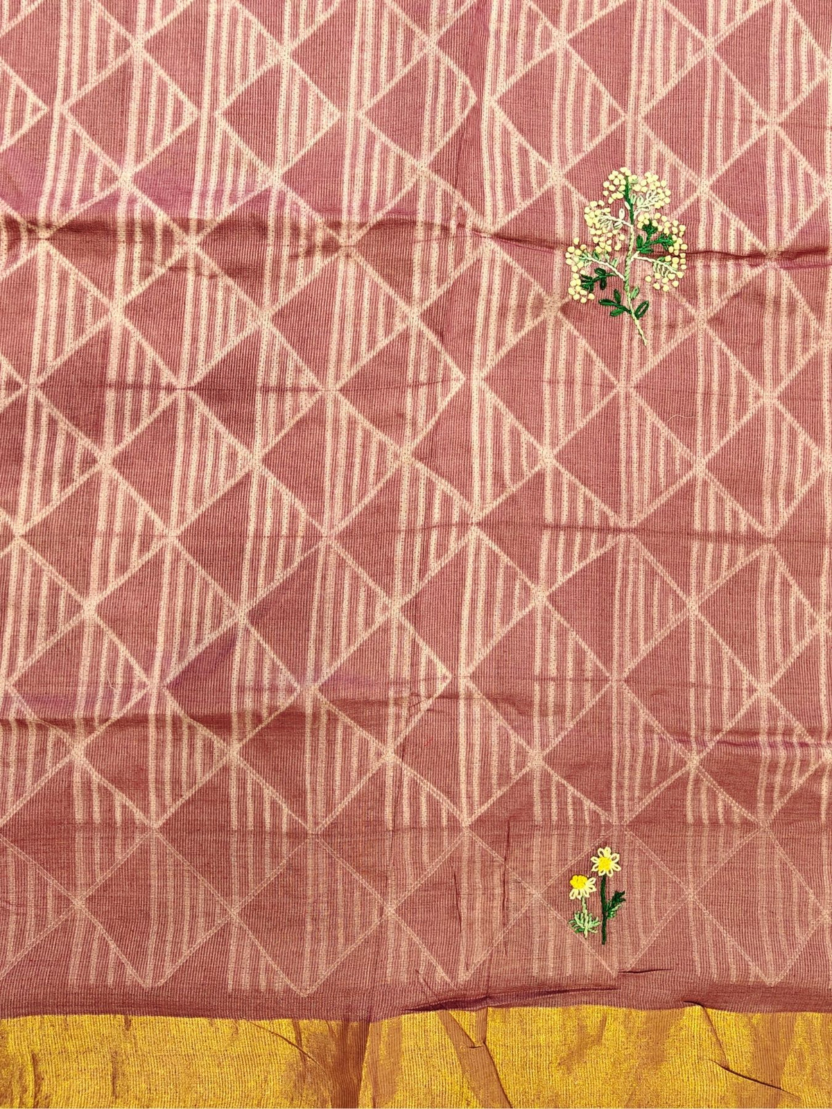 Singhaparni Mauve Shibori with Embroidery Saree