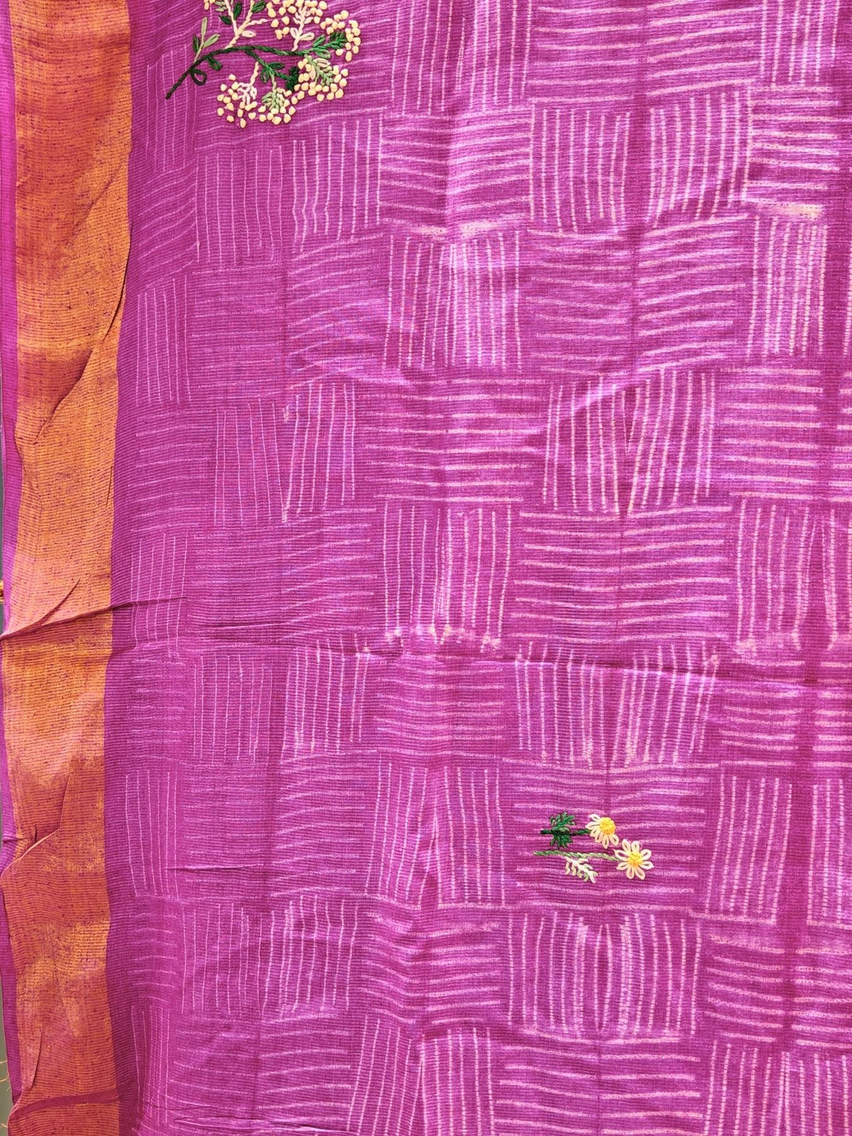 Singhaparni Purple Shibori with Embroidery Saree