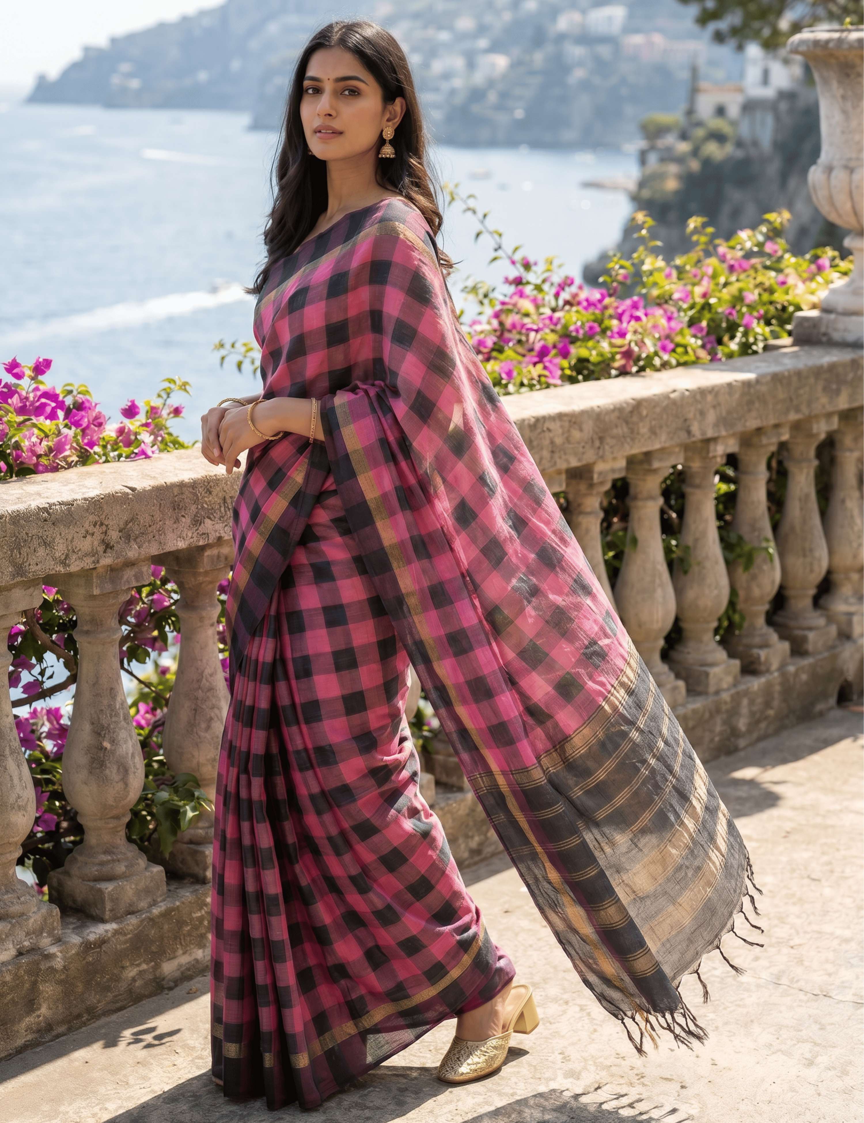 Rangili Navy Negamam Cotton Saree