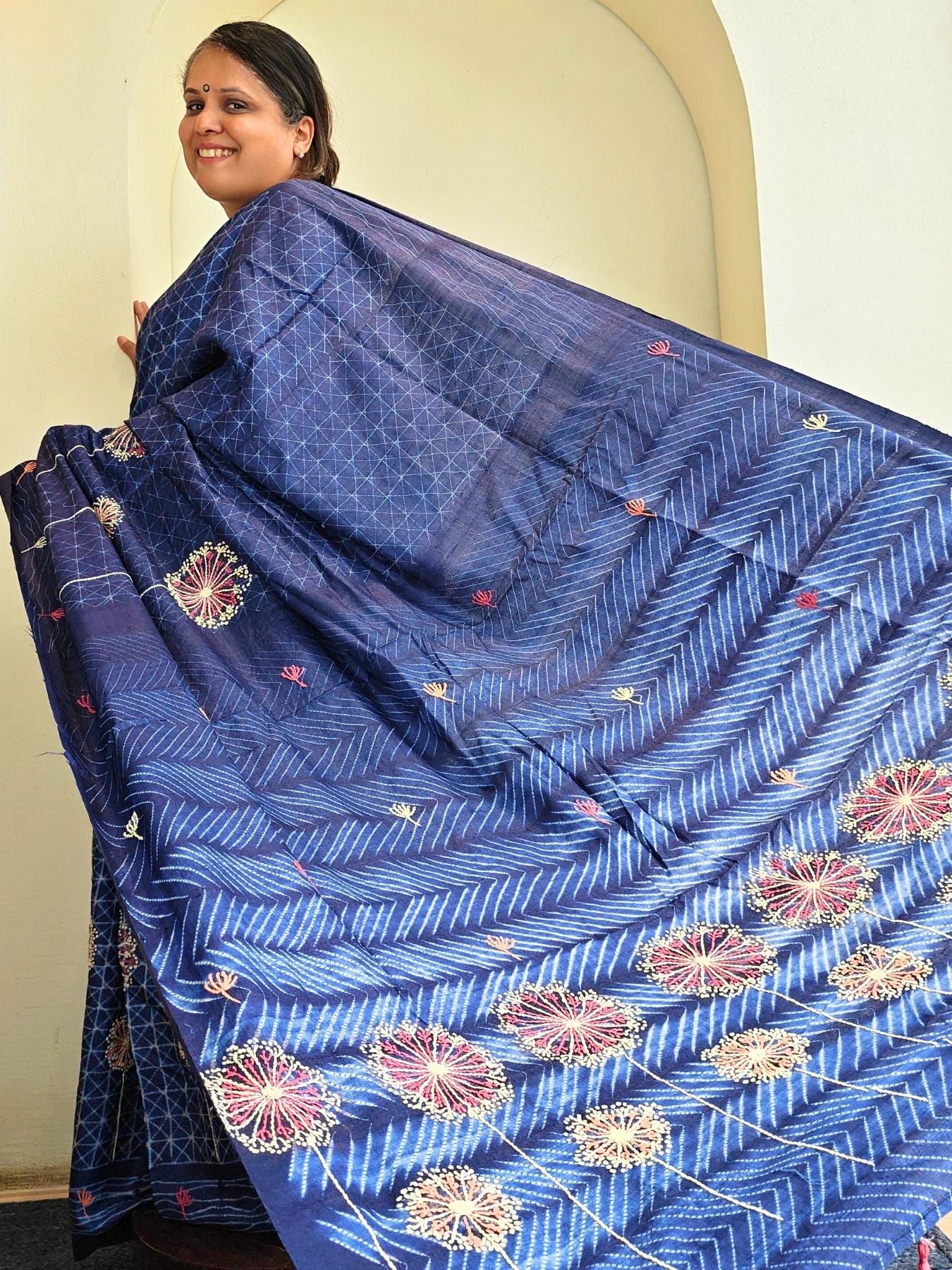 Singhaparni Multicolor Shibori Saree