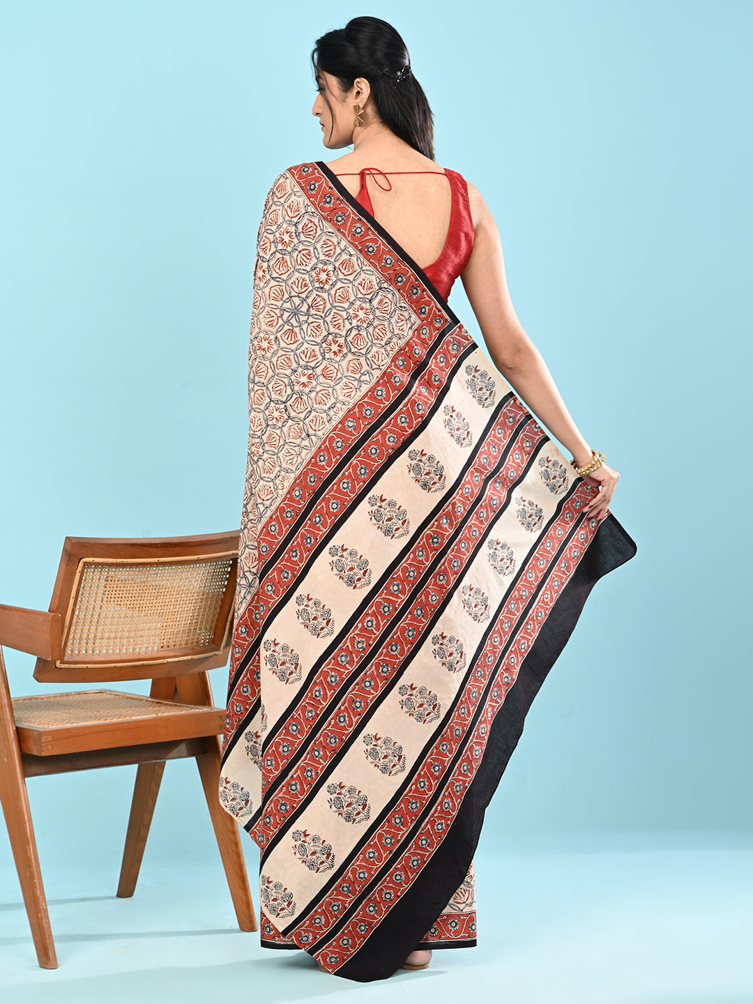 Chaap Multicolor Bagru Saree