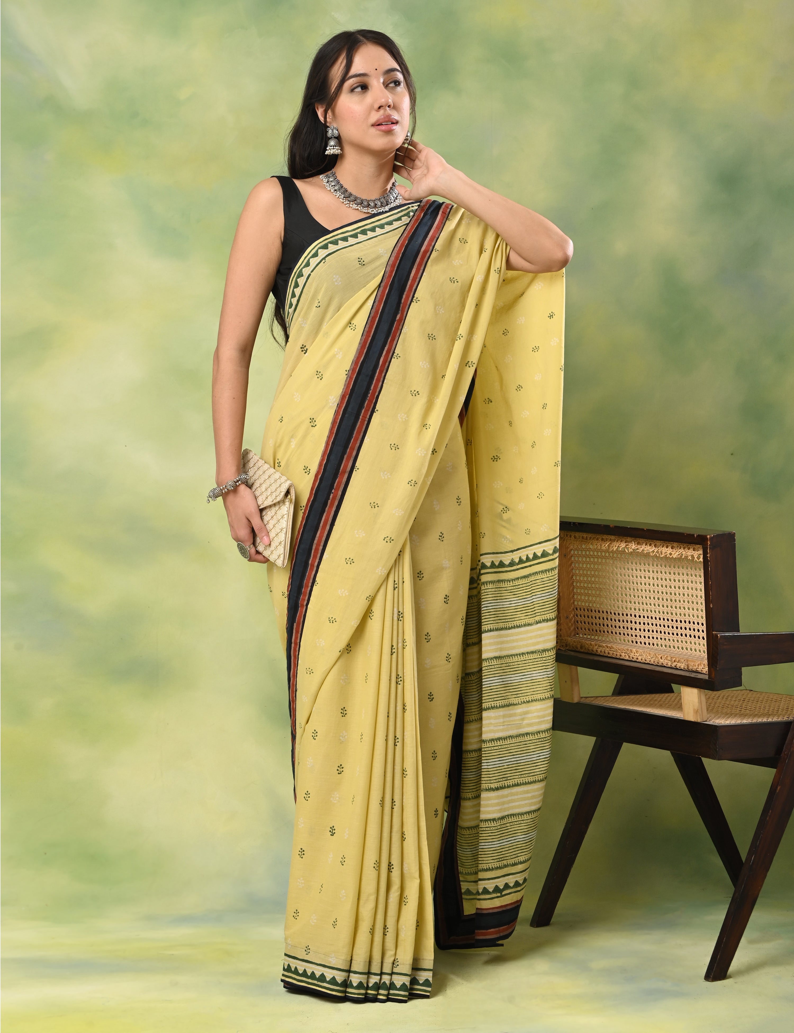 Mel Jol Lemon Dabu Saree